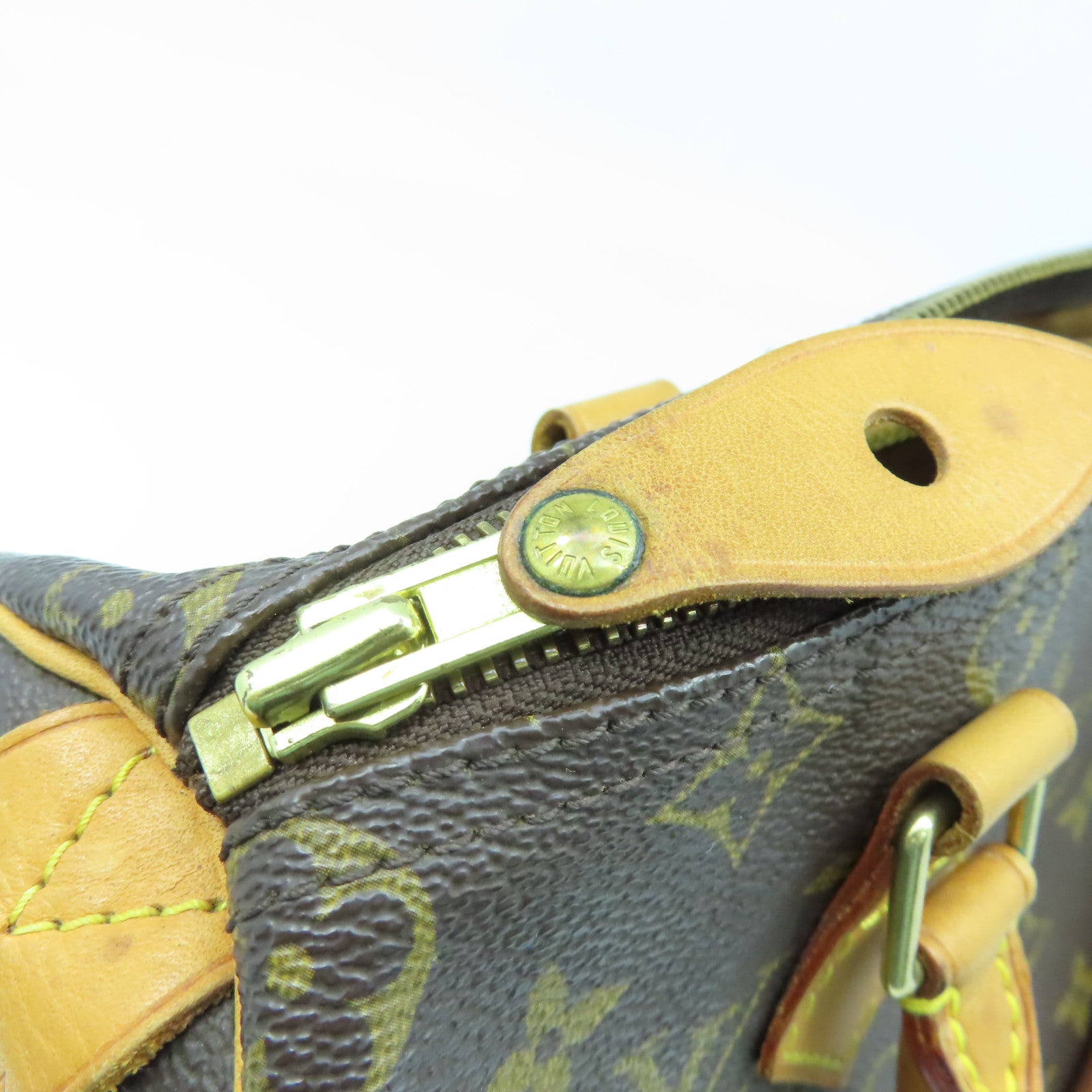 LOUIS VUITTON Monogram Speedy 25金扣手挽袋啡色