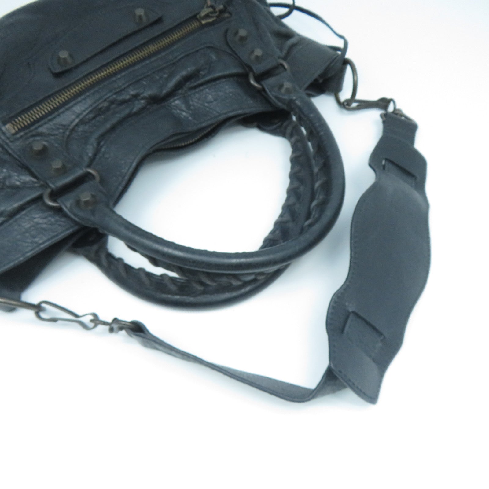BALENCIAGA 羊皮皮革Shoulder Bag手挽肩背兩用袋黑色