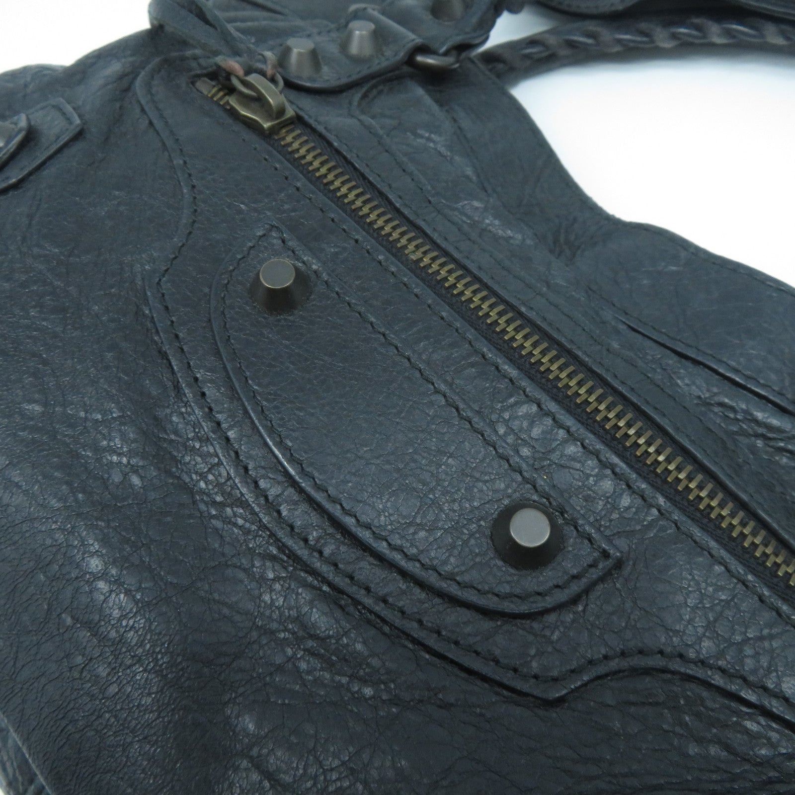 BALENCIAGA 羊皮皮革Shoulder Bag手挽肩背兩用袋黑色