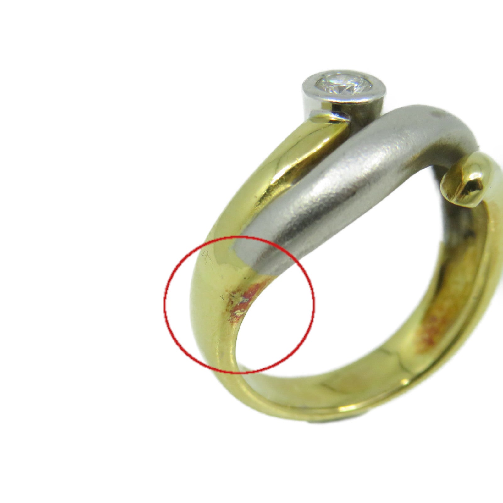 JEWELRY 18K黄金/18K白金/钻石Diamond Ring戒指US#6.25