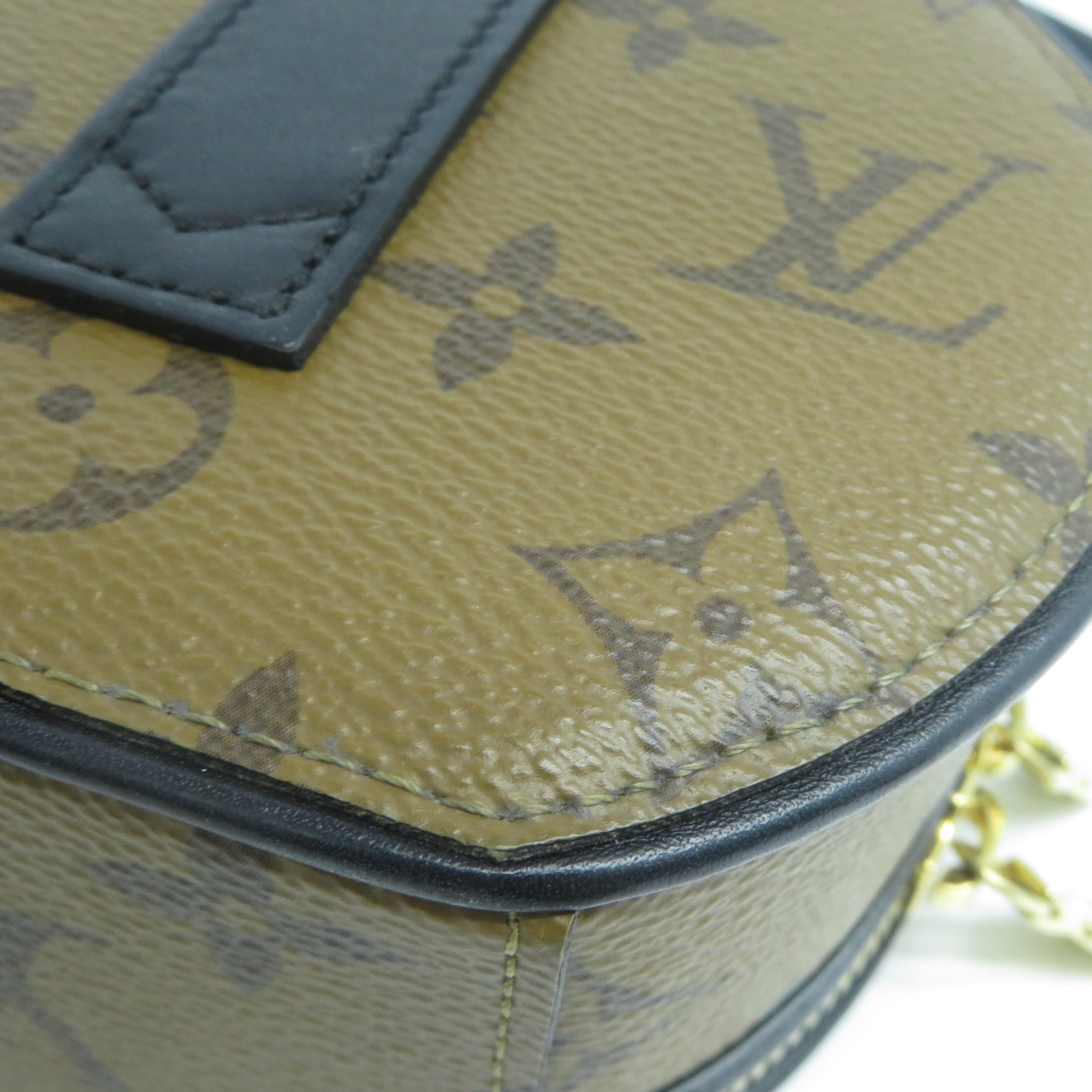 LOUIS VUITTON Monogram Mini Boite Chapeau金扣手挽肩背兩用袋紅色