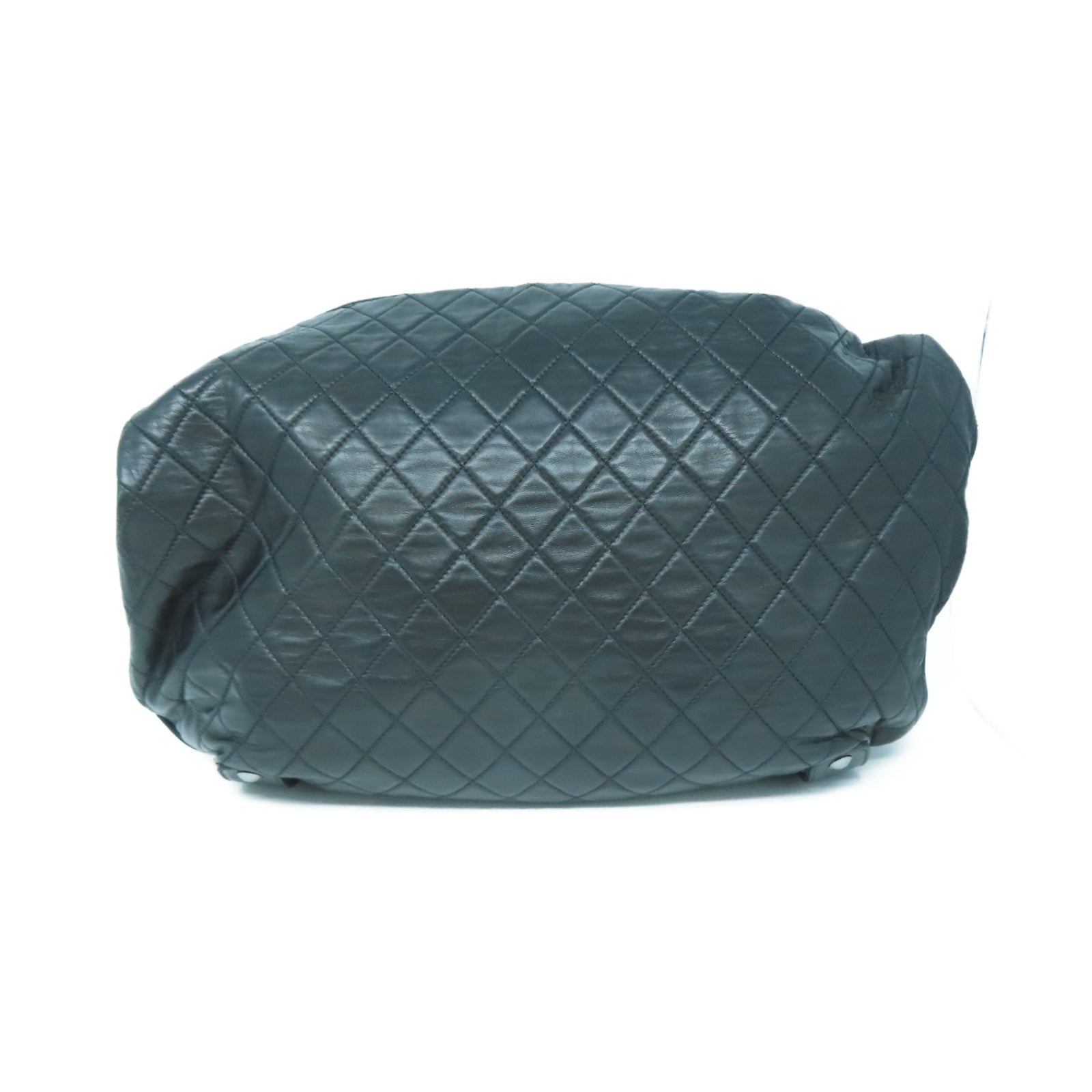 CHANEL 【激減優惠】菱格牛皮皮革Shoulder Bag銀扣肩背袋黑色