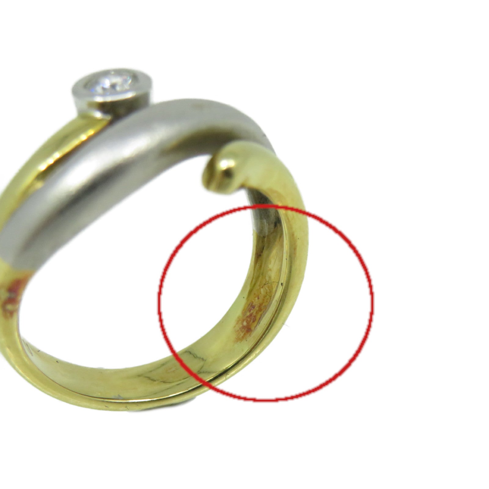 JEWELRY 18K黄金/18K白金/钻石Diamond Ring戒指US#6.25