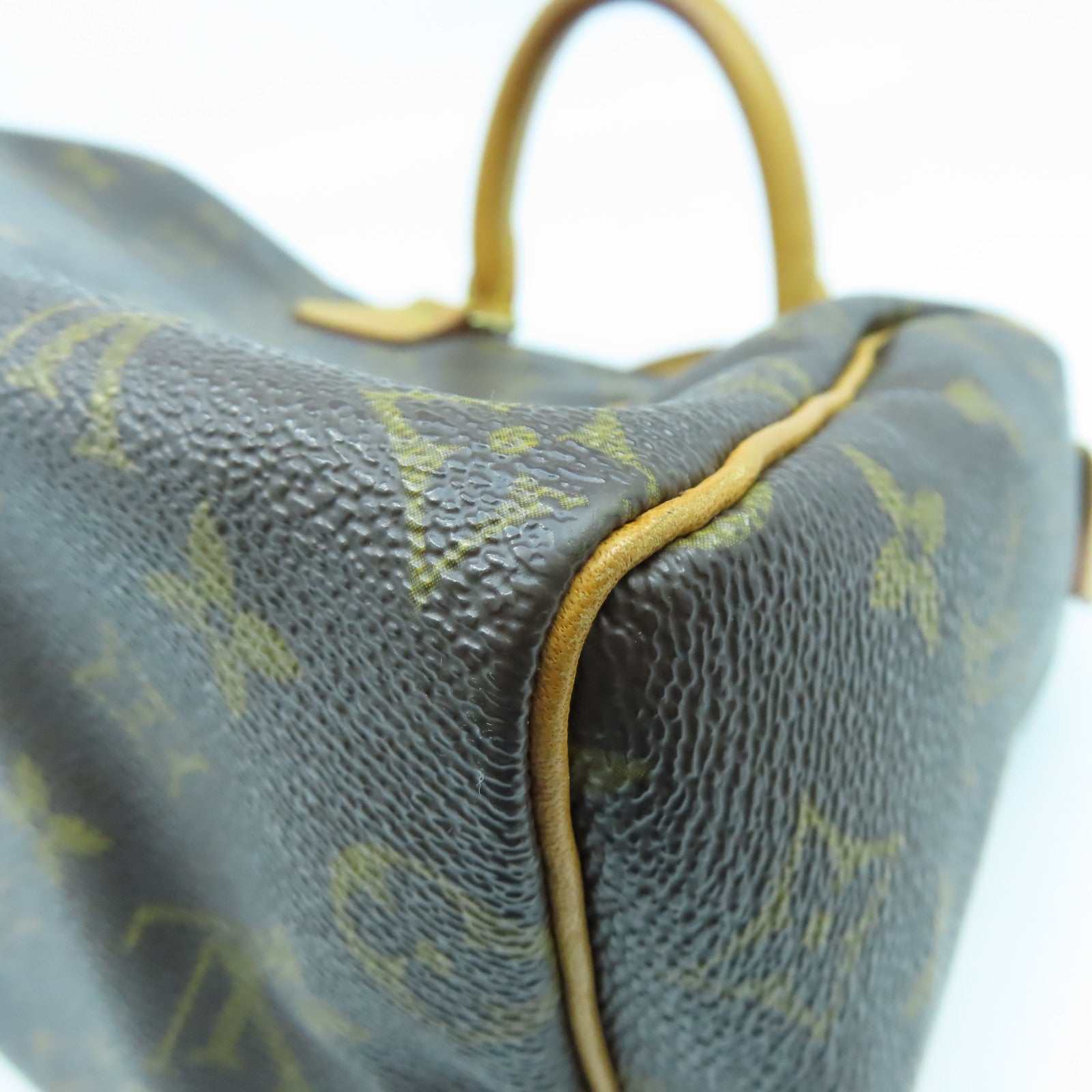 LOUIS VUITTON Monogram Speedy 25金扣手挽袋啡色
