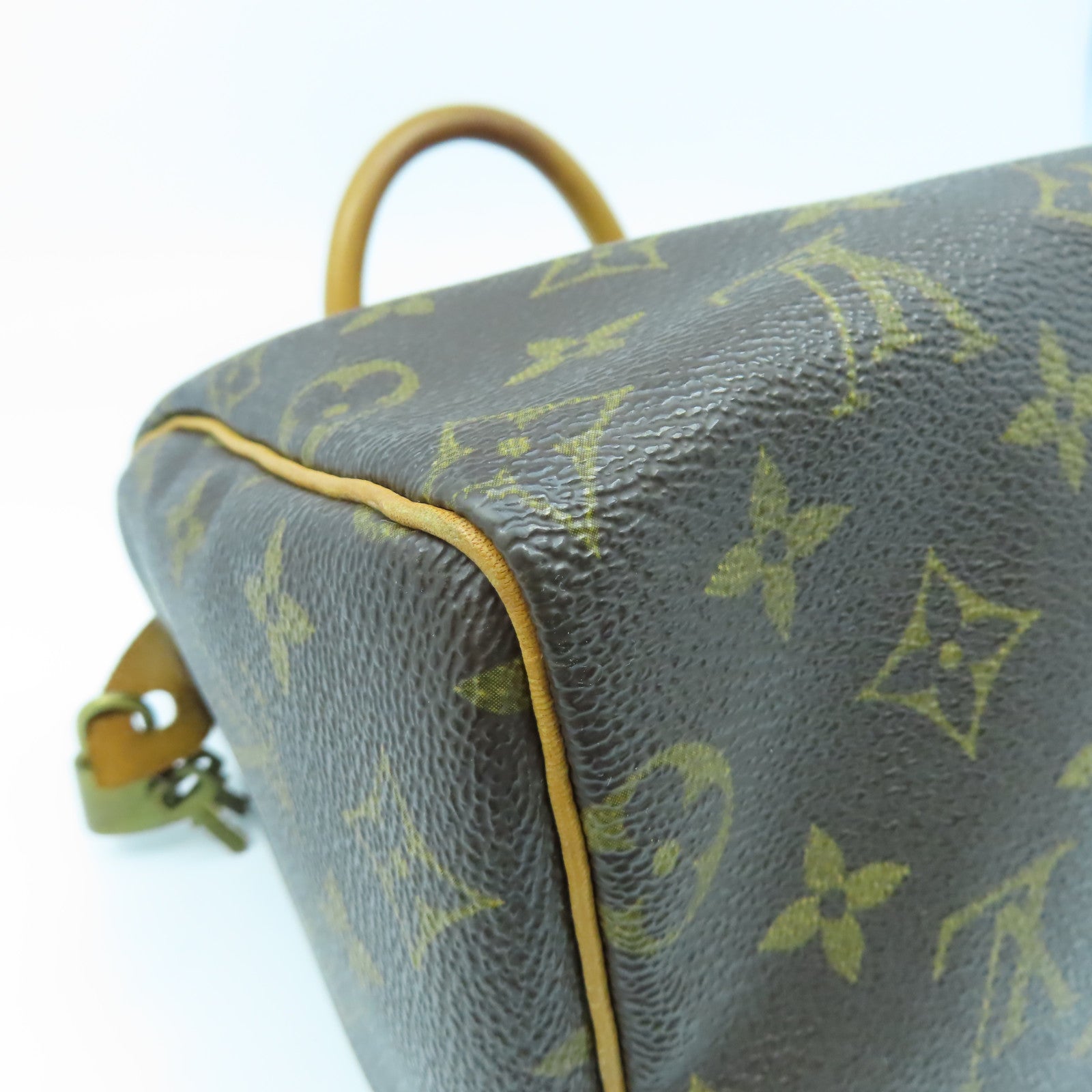 LOUIS VUITTON Monogram Speedy 25金扣手挽袋啡色