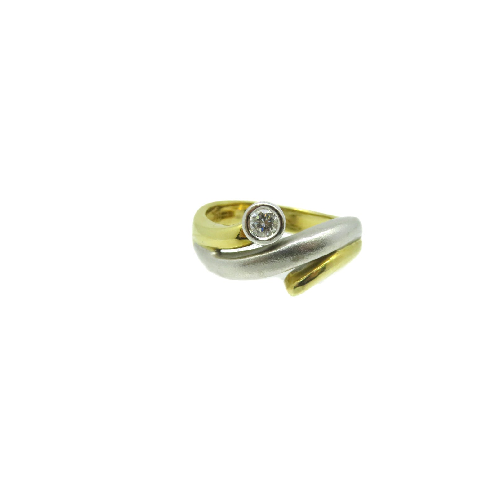 JEWELRY 18K黄金/18K白金/钻石Diamond Ring戒指US#6.25