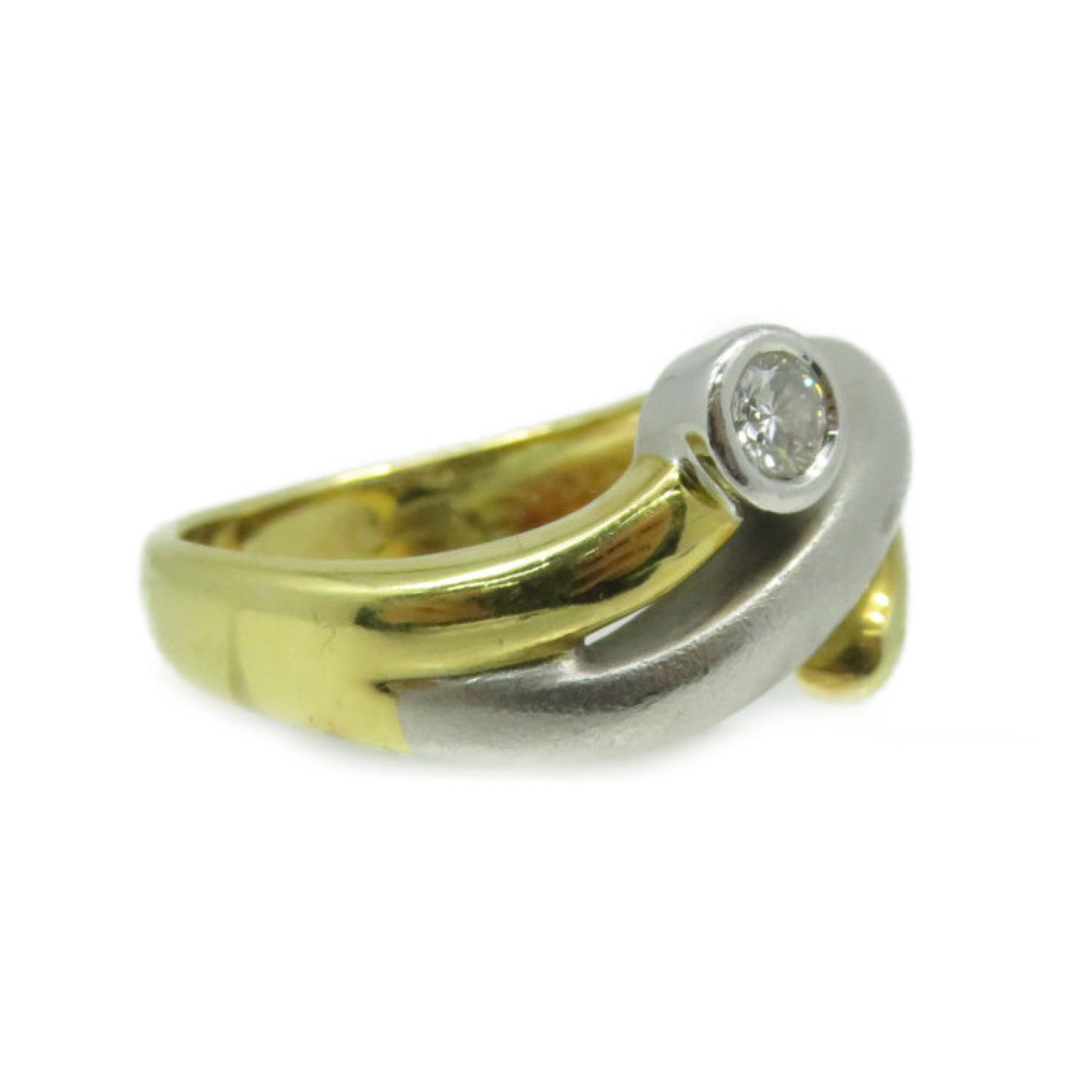 JEWELRY 18K黄金/18K白金/钻石Diamond Ring戒指US#6.25