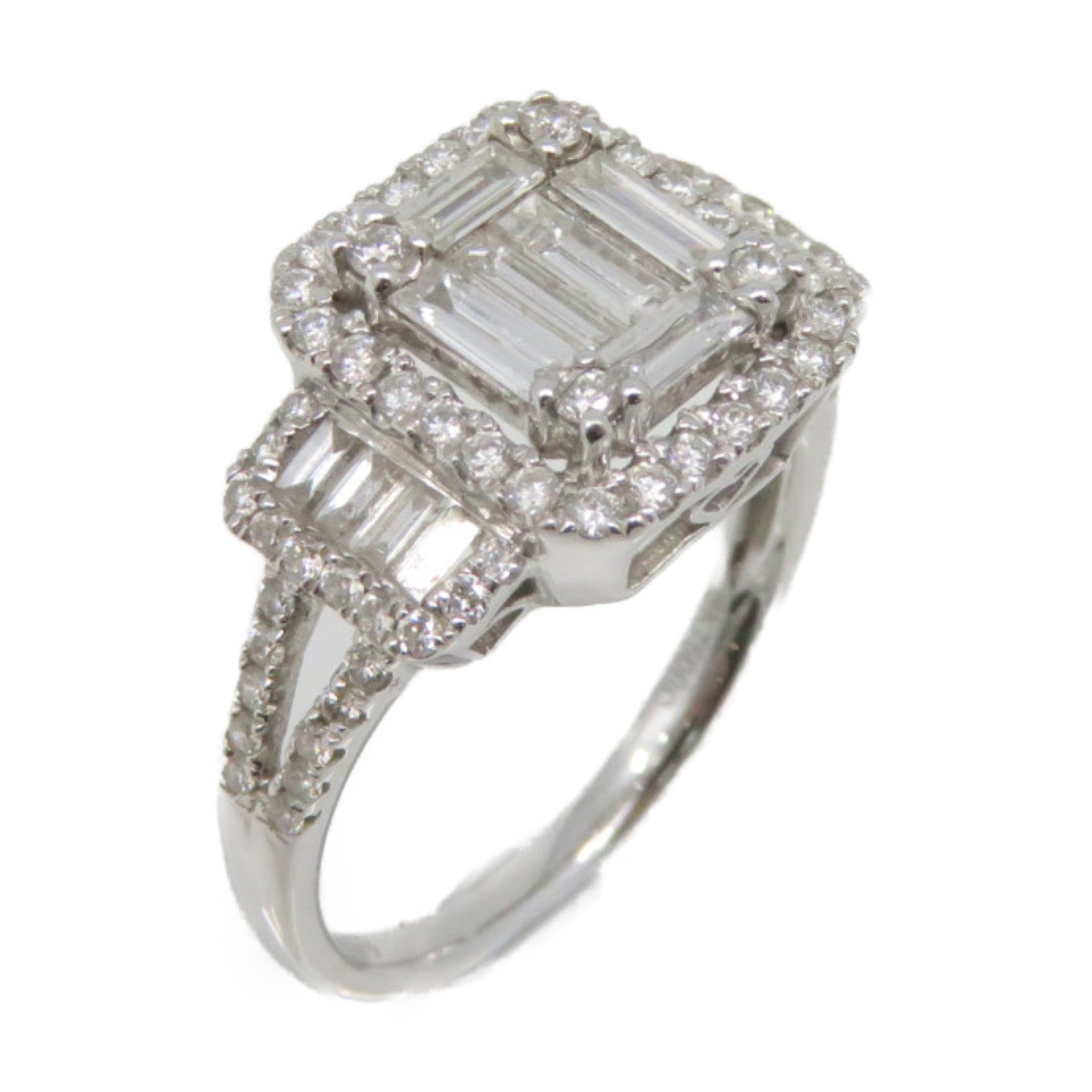 JEWELRY 18K白金/0.20ct/0.48ct/0.42ct/0.06鑽石Diamond Ring戒指US#6.75