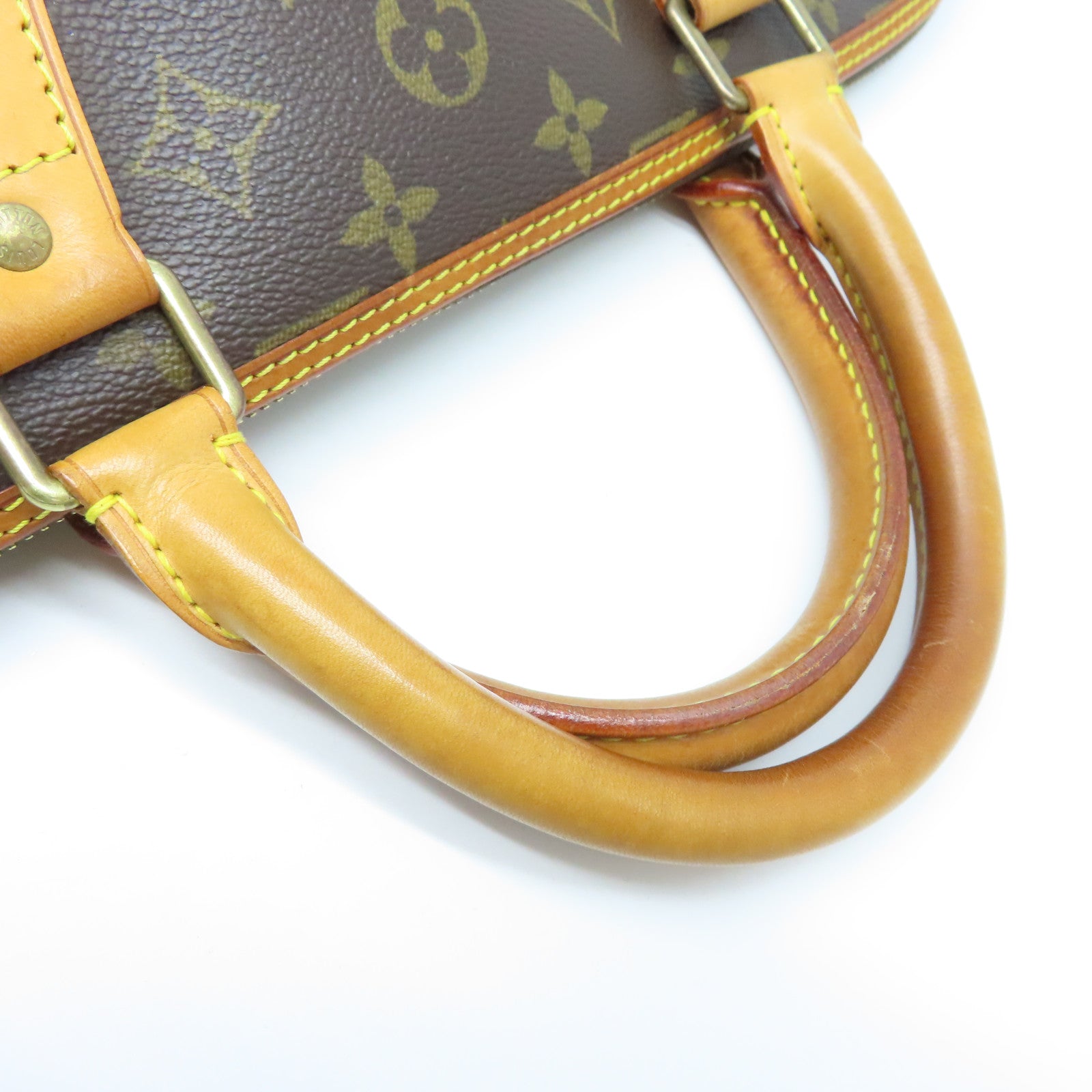 LOUIS VUITTON Monogram Alma Voyage MM金扣手挽袋棕色
