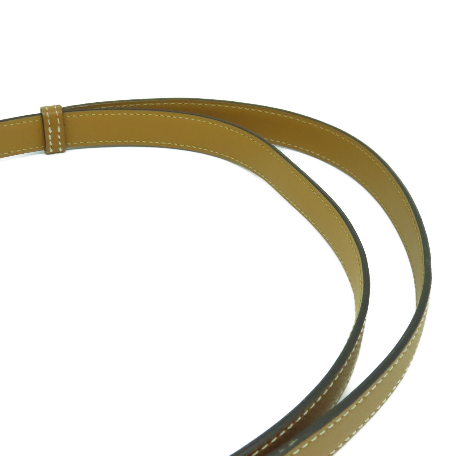HERMES Epsom皮革Kelly Belt金扣皮帶經典駝色