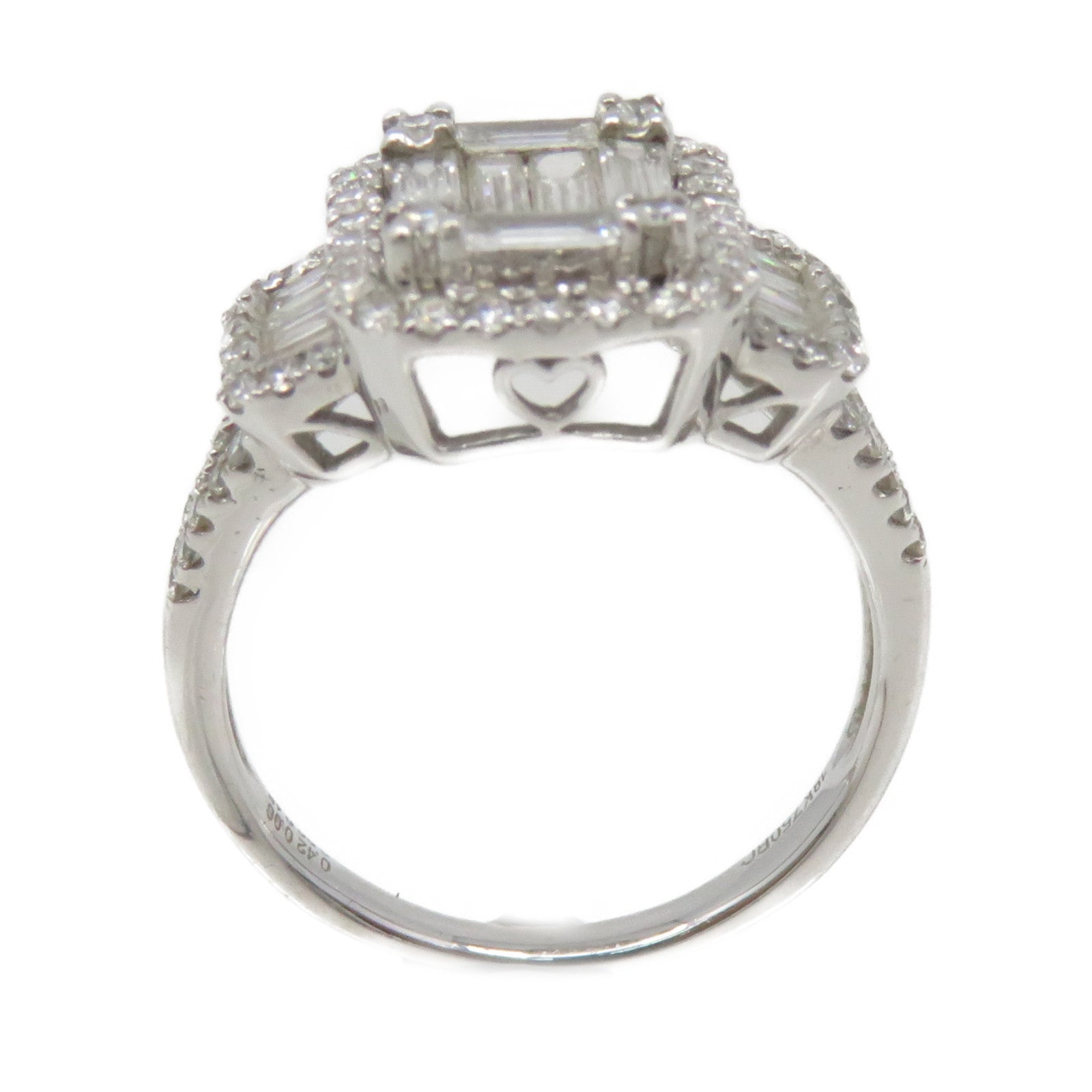 JEWELRY 18K白金/0.20ct/0.48ct/0.42ct/0.06鑽石Diamond Ring戒指US#6.75