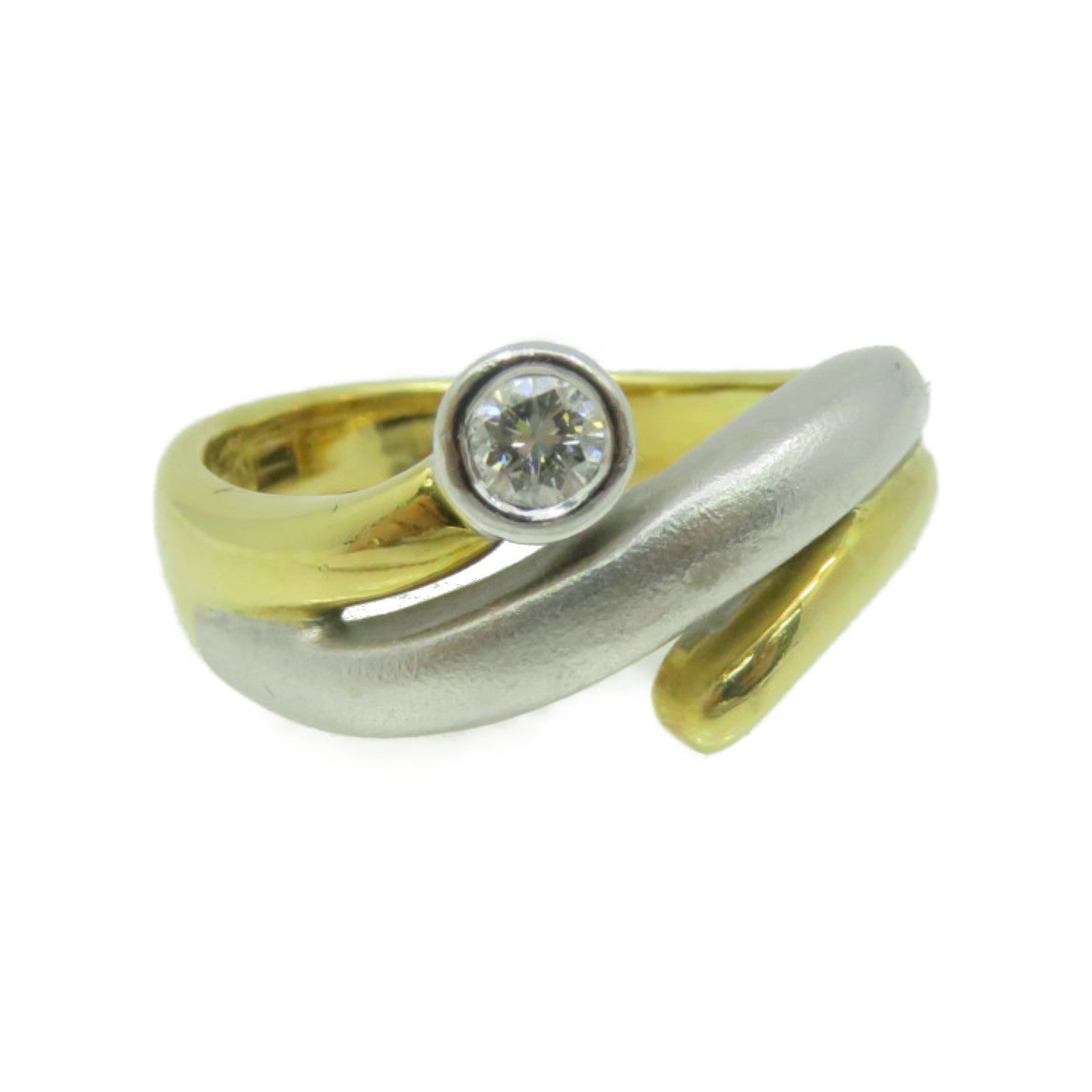 JEWELRY 18K黄金/18K白金/钻石Diamond Ring戒指US#6.25