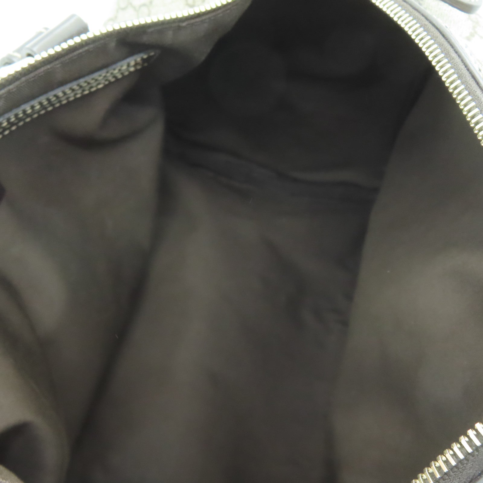 GUCCI 塗層帆布Boston Bag金扣手拿包棕色