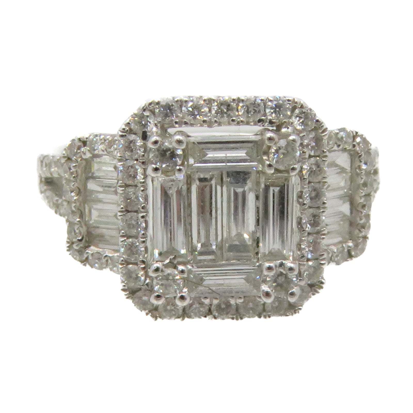 JEWELRY 18K白金/0.20ct/0.48ct/0.42ct/0.06鑽石Diamond Ring戒指US#6.75
