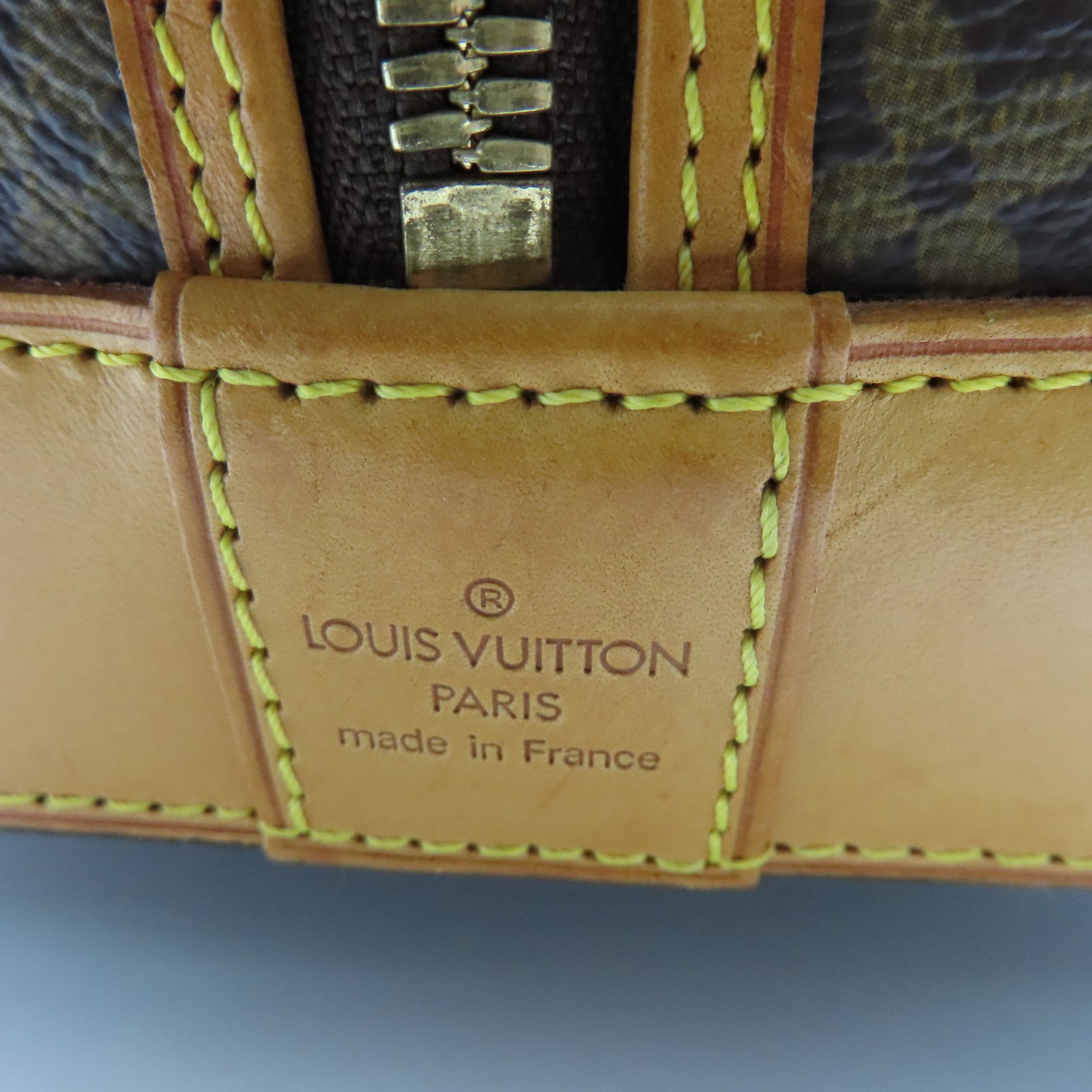LOUIS VUITTON Monogram Alma Voyage MM金扣手挽袋棕色