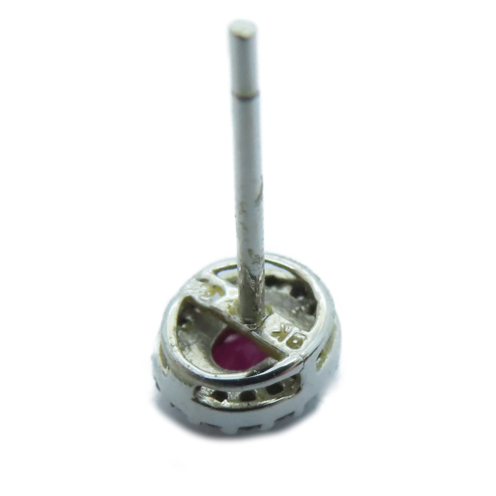 JEWELRY 白金Ruby Earrings钻石红宝石耳环