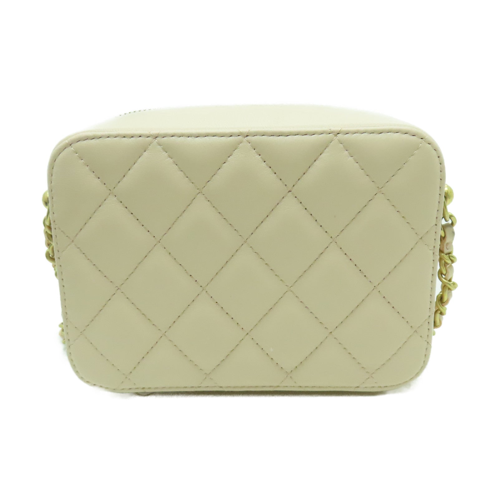 CHANEL 菱格牛皮皮革Shoulder Bag金扣鏈帶肩背袋粉紅色