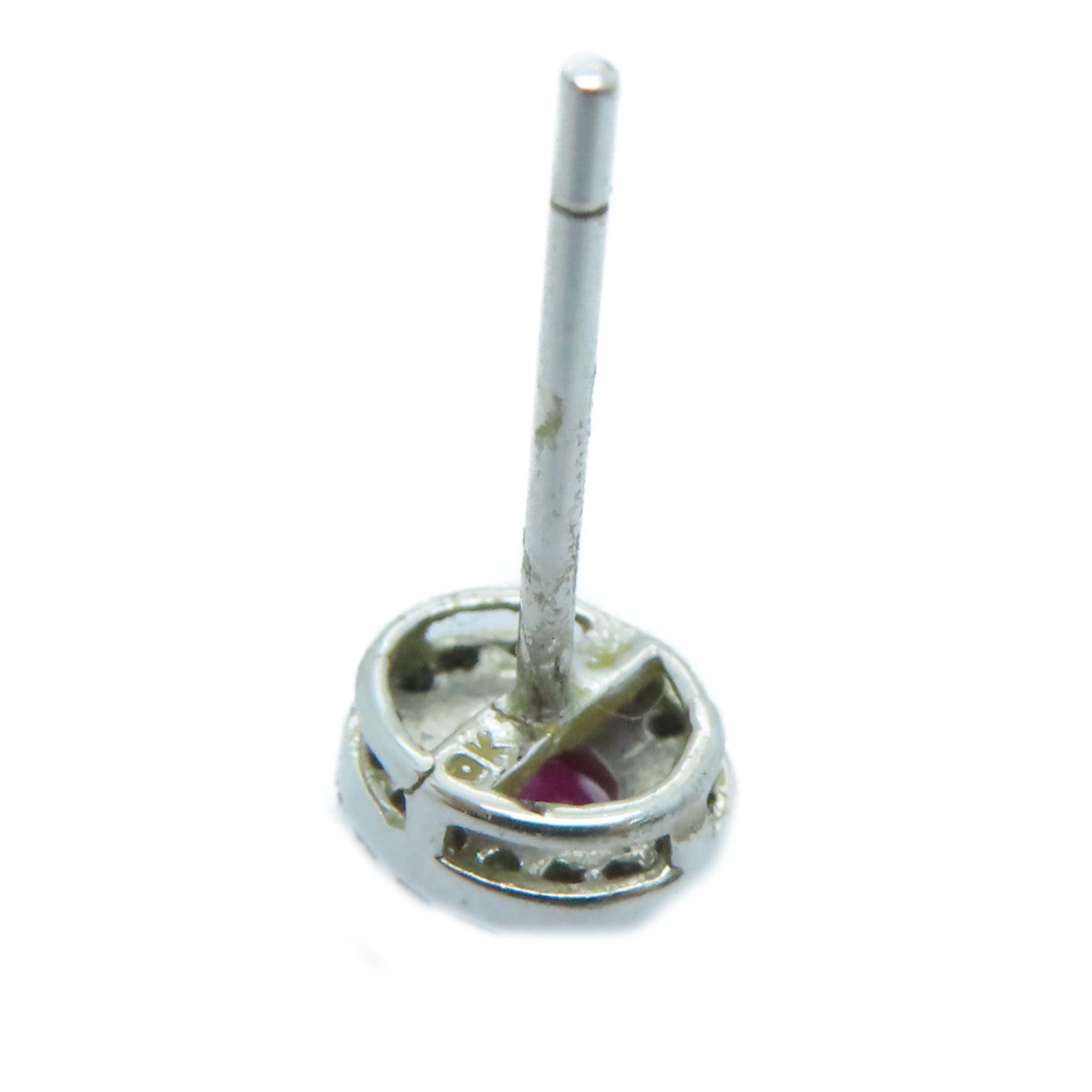 JEWELRY 白金Ruby Earrings钻石红宝石耳环