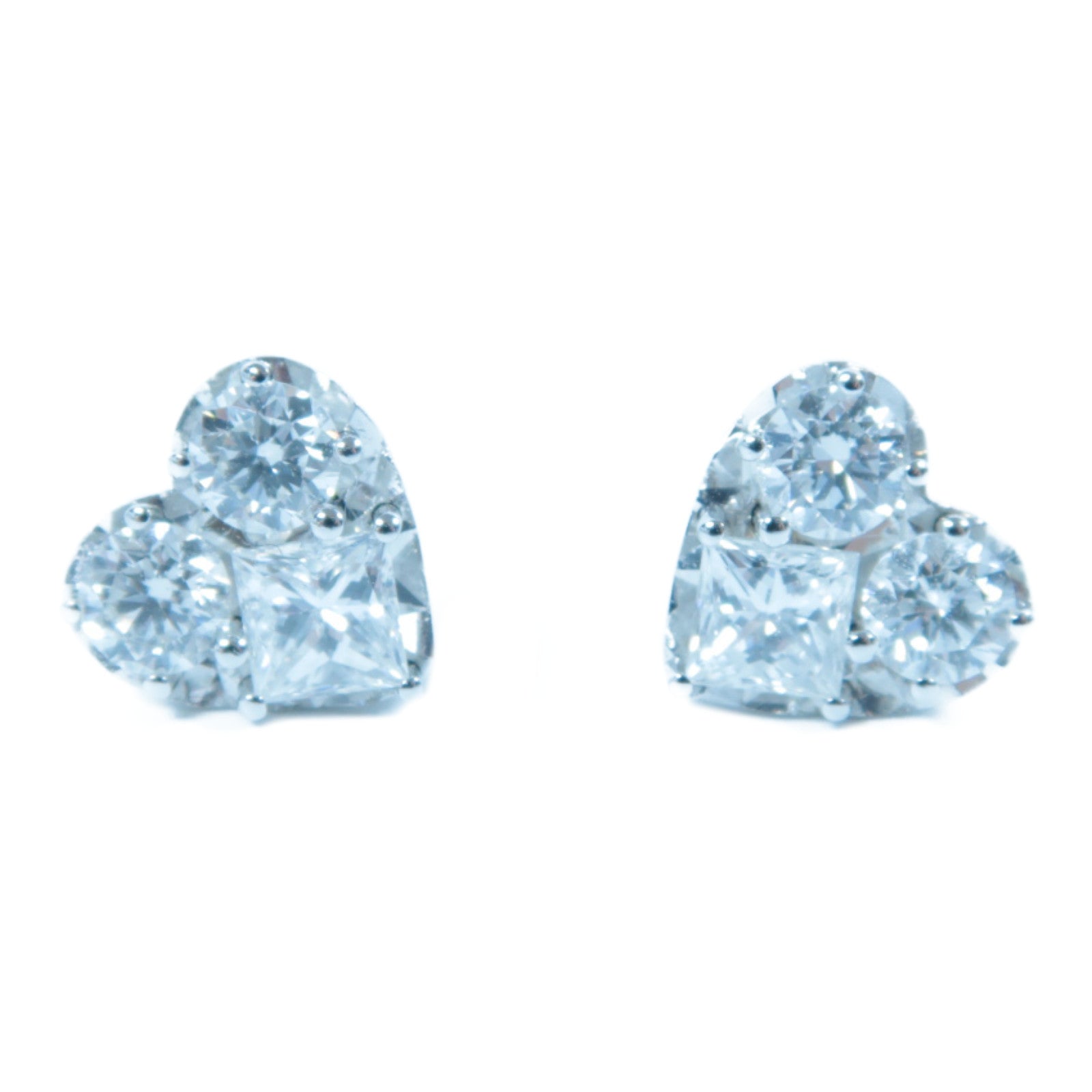 JEWELRY 18K白金Diamond Earrings 0.13ct/0.17ct鑽石耳環