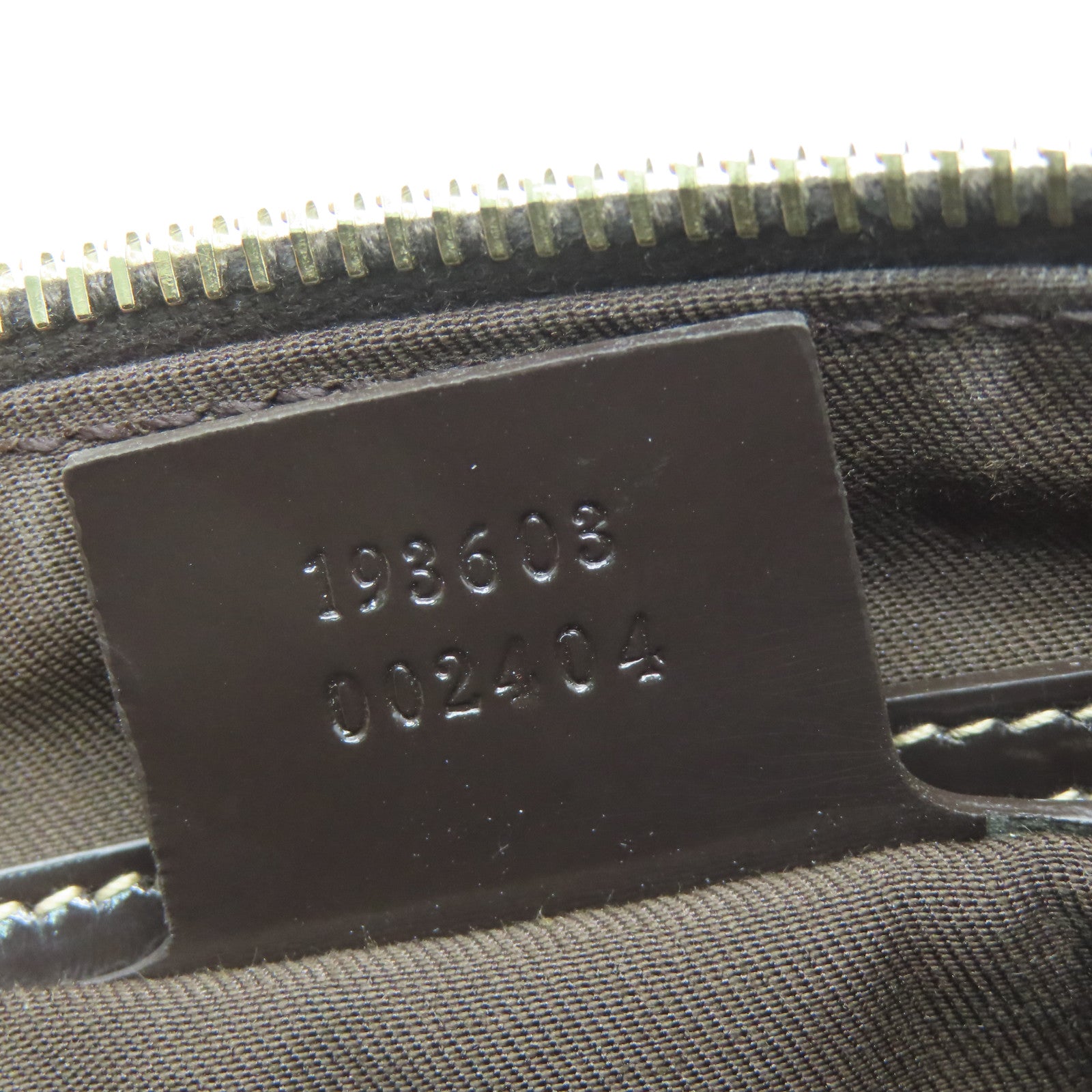 GUCCI 塗層帆布Boston Bag金扣手拿包棕色