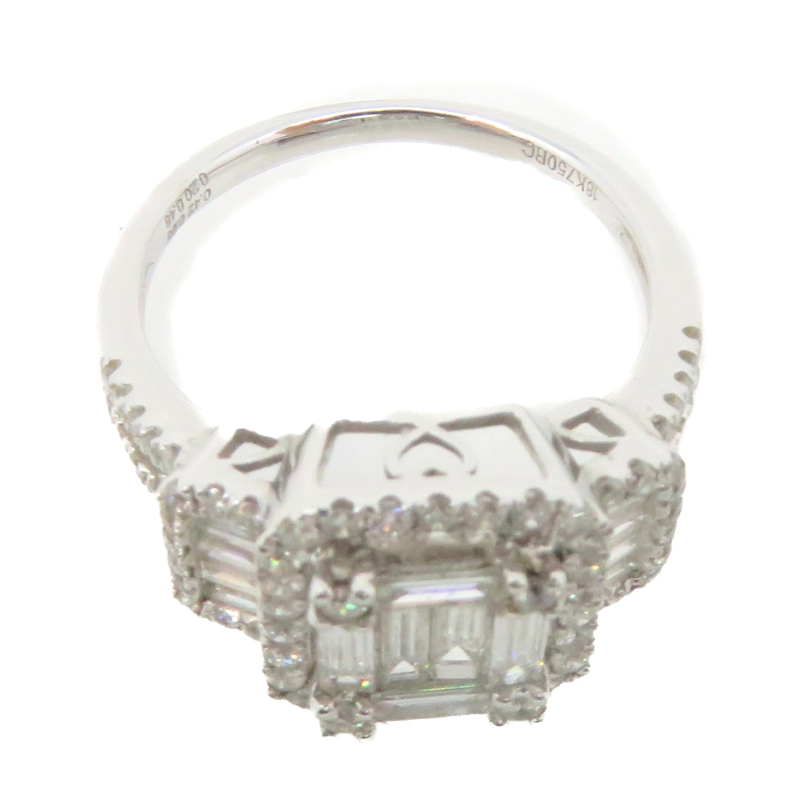 JEWELRY 18K白金/0.20ct/0.48ct/0.42ct/0.06鑽石Diamond Ring戒指US#6.75