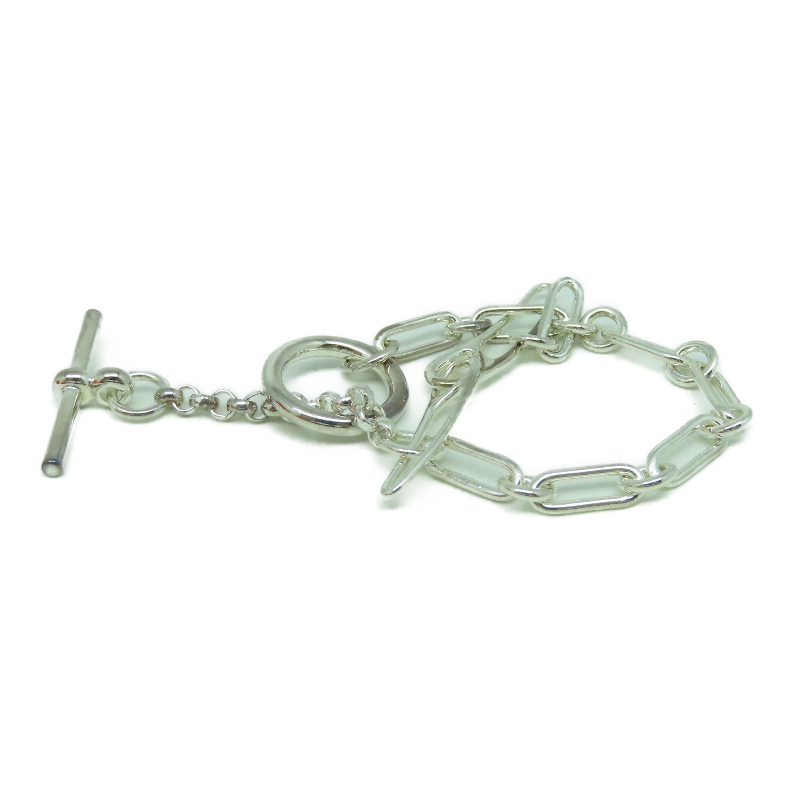 HERMES 925純銀Chaine D'Ancre Punk手鏈銀色