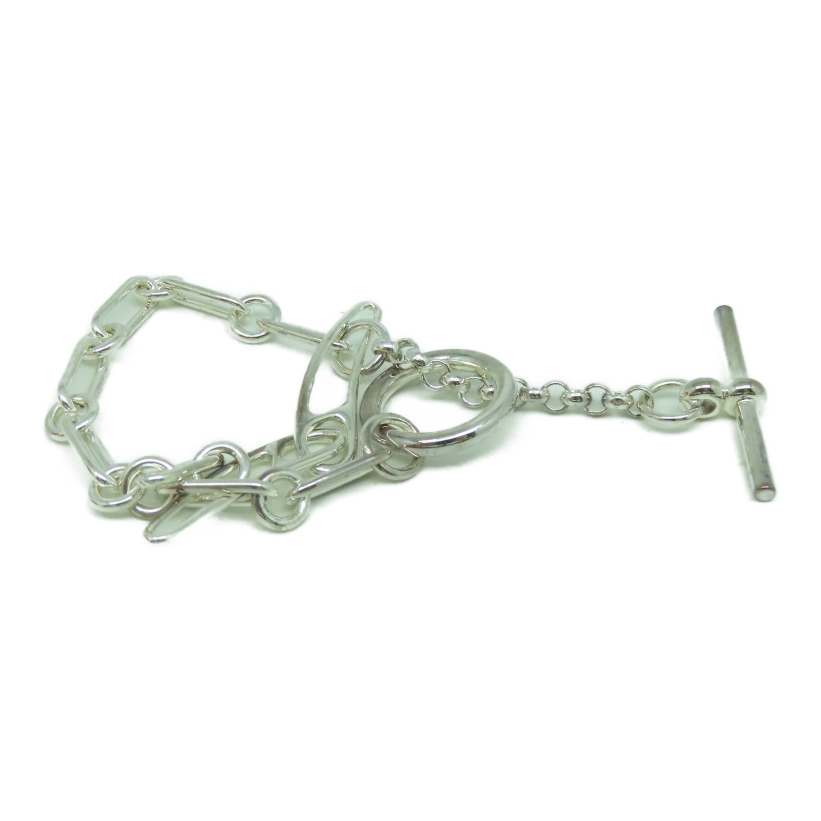 HERMES 925純銀Chaine D'Ancre Punk手鏈銀色