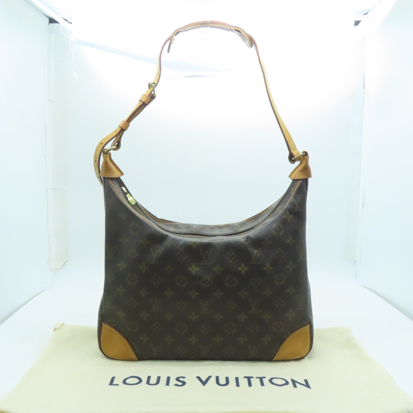 LOUIS VUITTON 【激減優惠】Monogram Bagatelle GM金扣肩背袋啡色