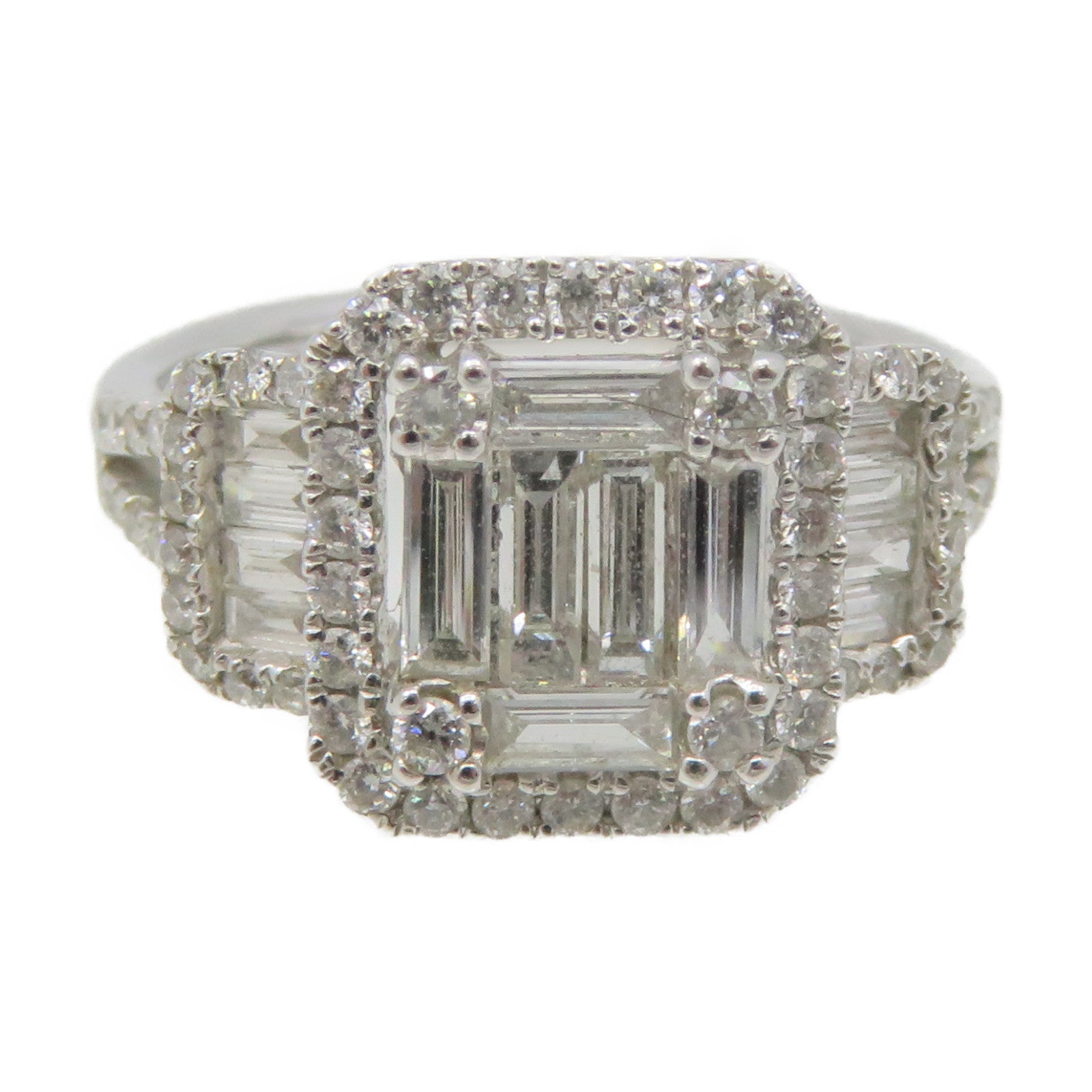 JEWELRY 18K白金/0.20ct/0.48ct/0.42ct/0.06鑽石Diamond Ring戒指US#6.75
