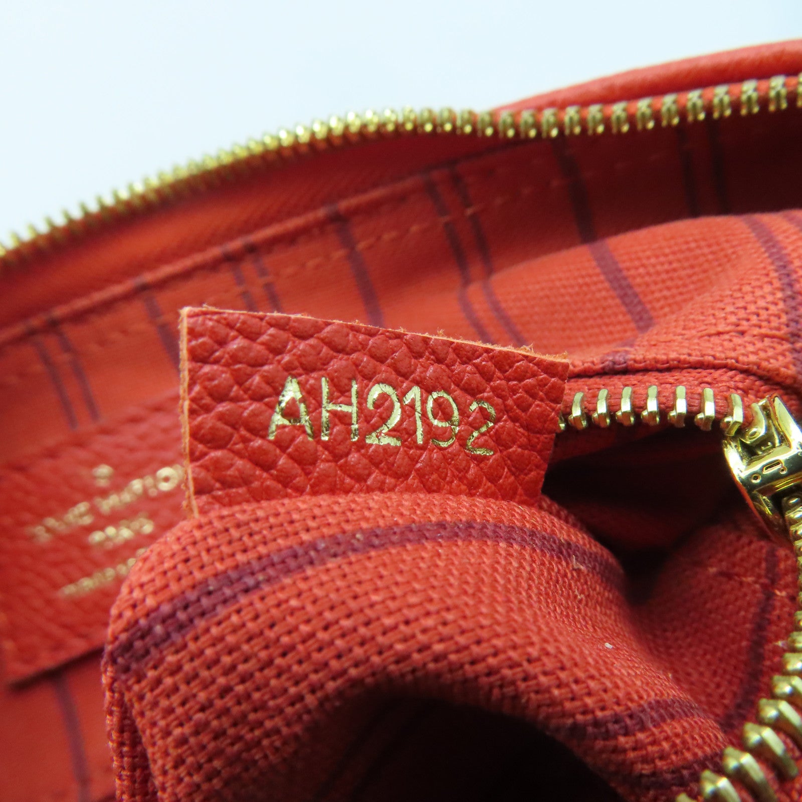 LOUIS VUITTON 【激減優惠】Monogram Empreinte Speedy 25 Bandouliere金扣手挽肩背兩用袋橙色