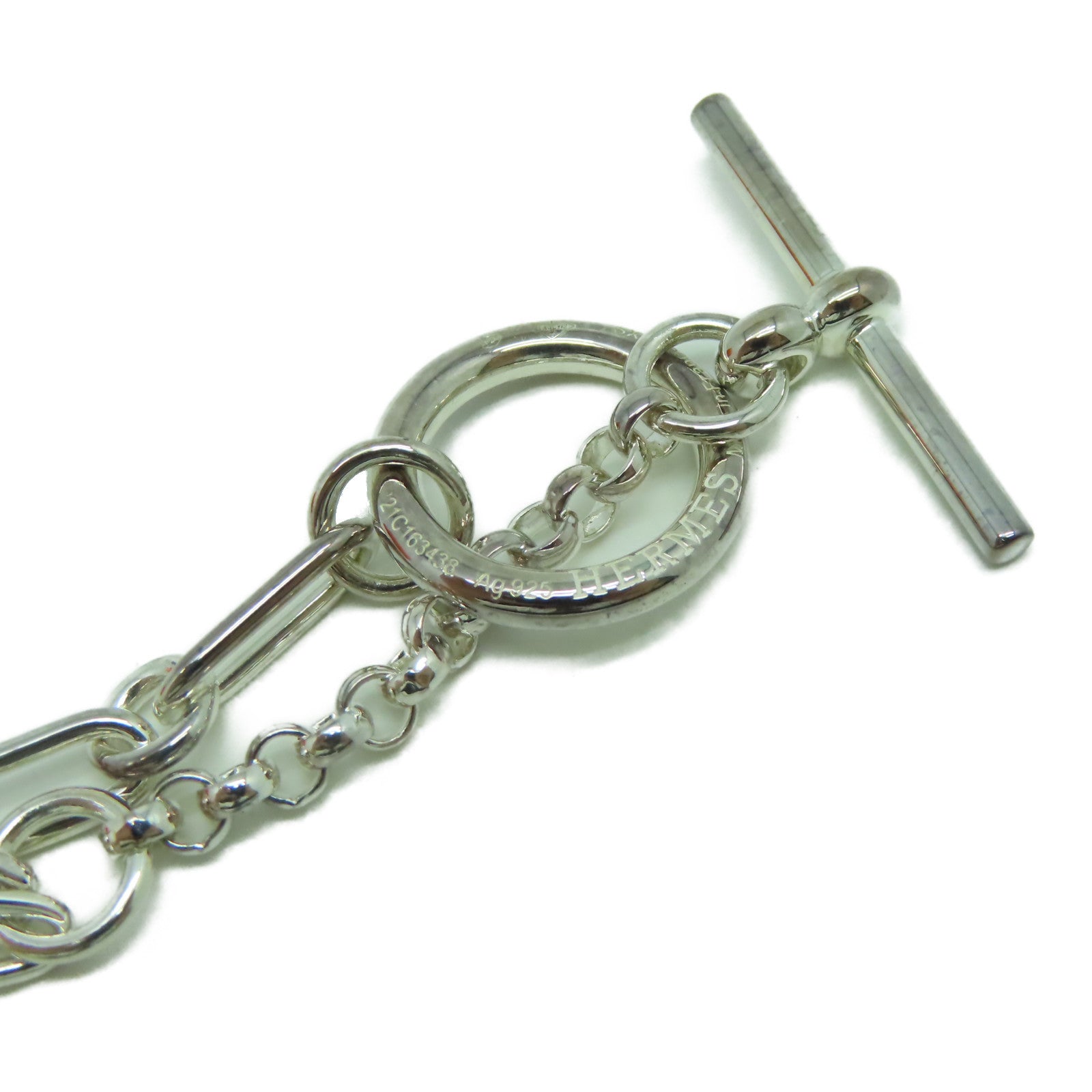 HERMES 925純銀Chaine D'Ancre Punk手鏈銀色