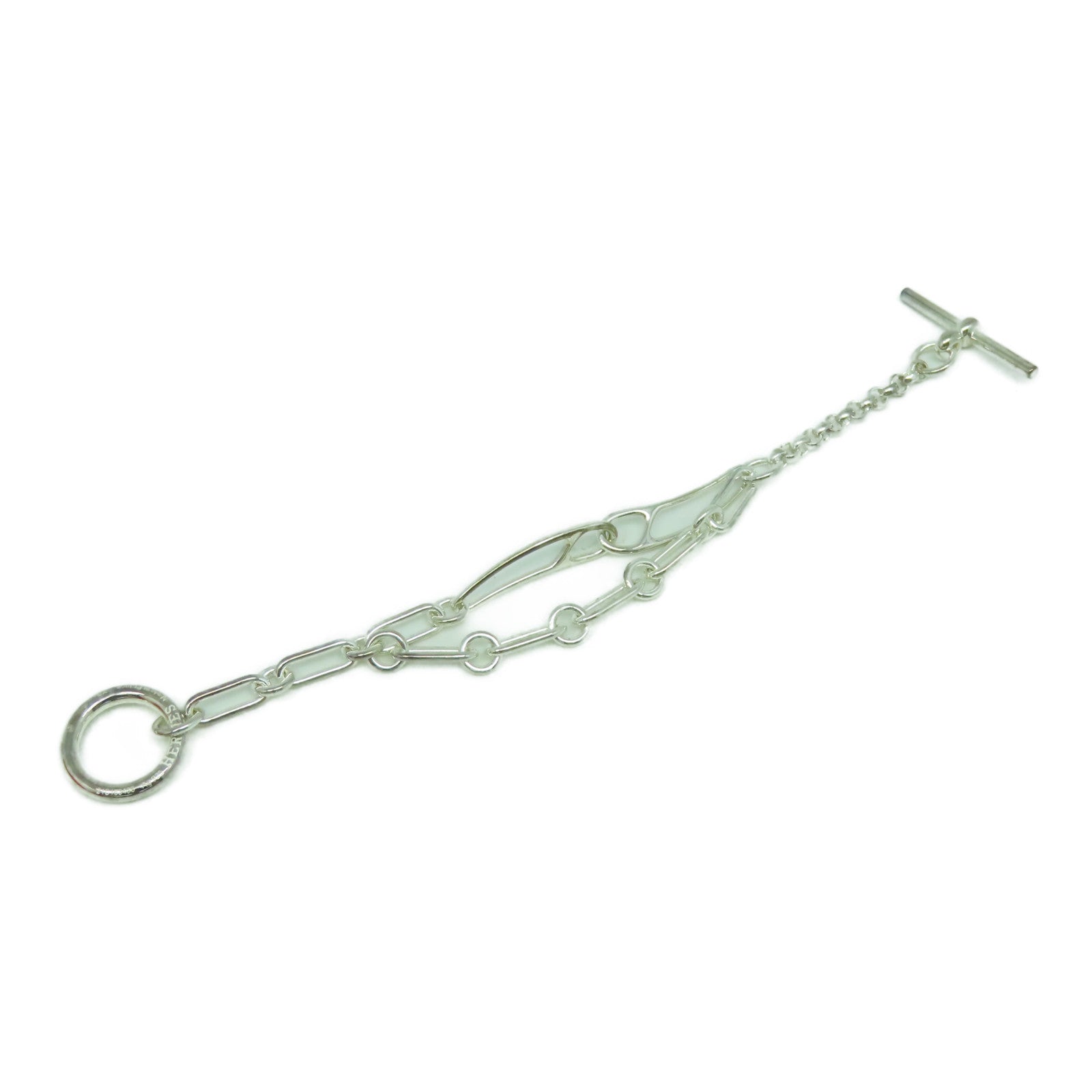 HERMES 925純銀Chaine D'Ancre Punk手鏈銀色