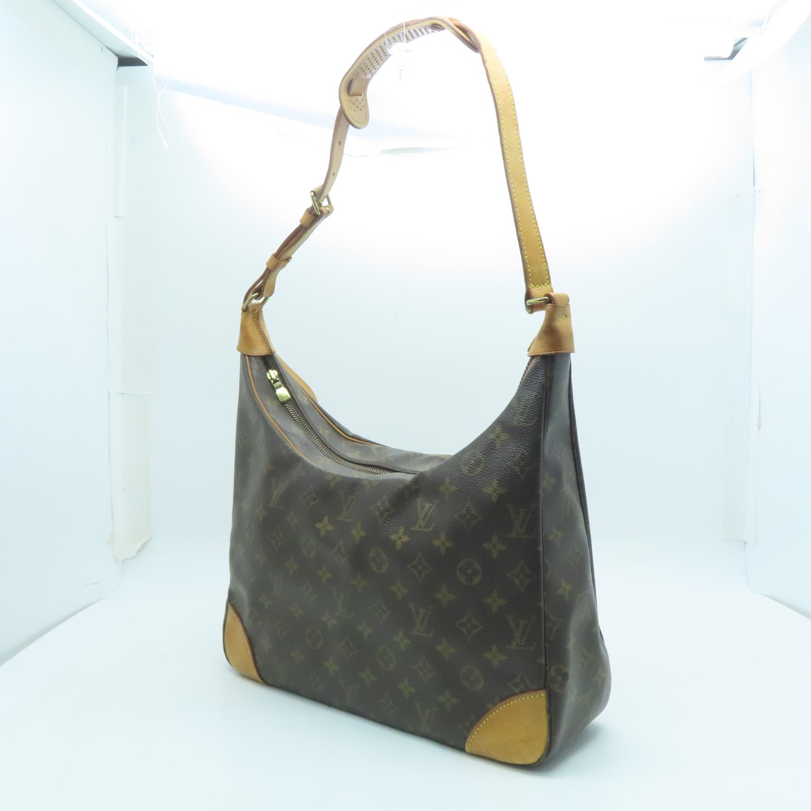 LOUIS VUITTON 【激減優惠】Monogram Bagatelle GM金扣肩背袋啡色