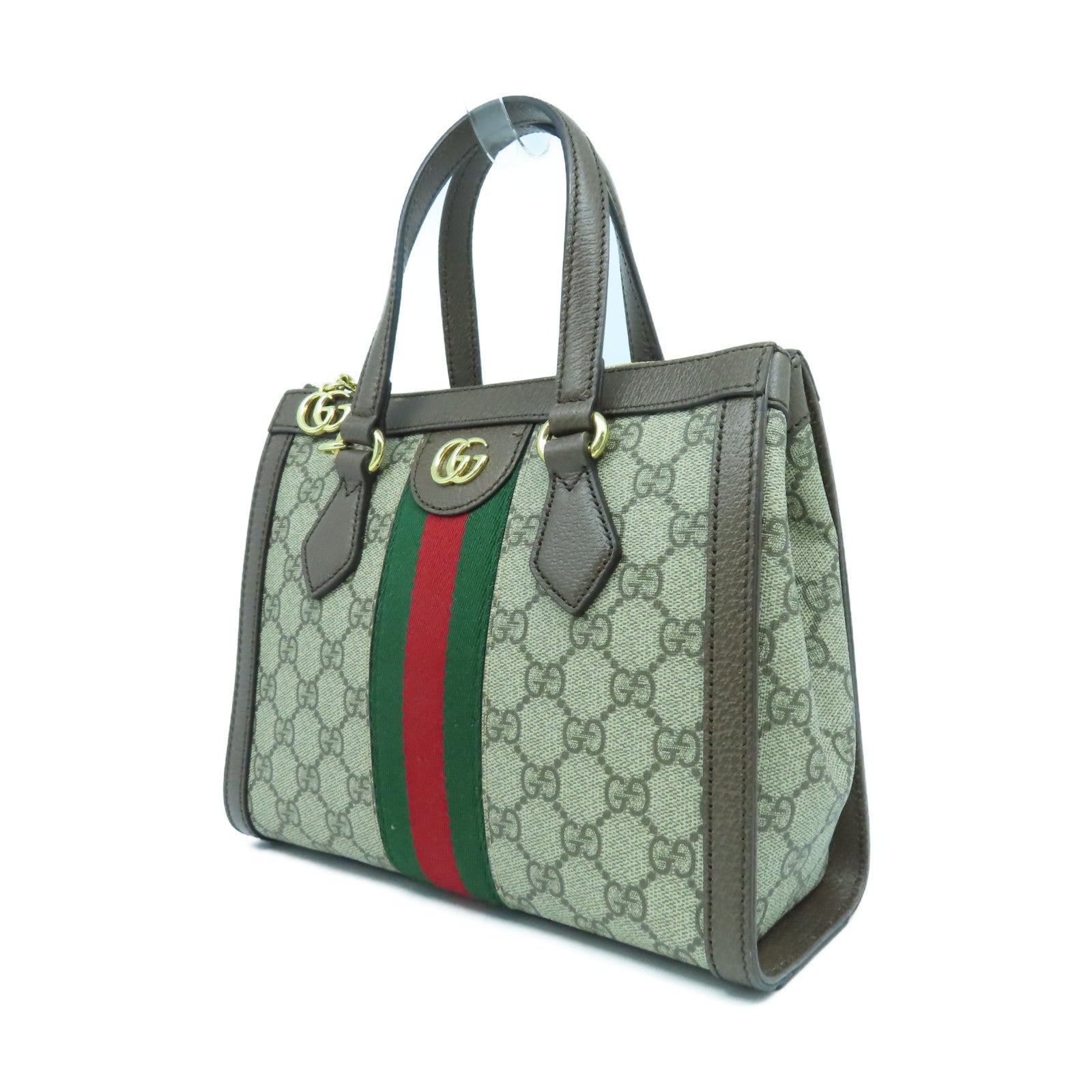 GUCCI 塗層帆布Ophidia Small Tote金扣手挽肩背兩用袋啡色