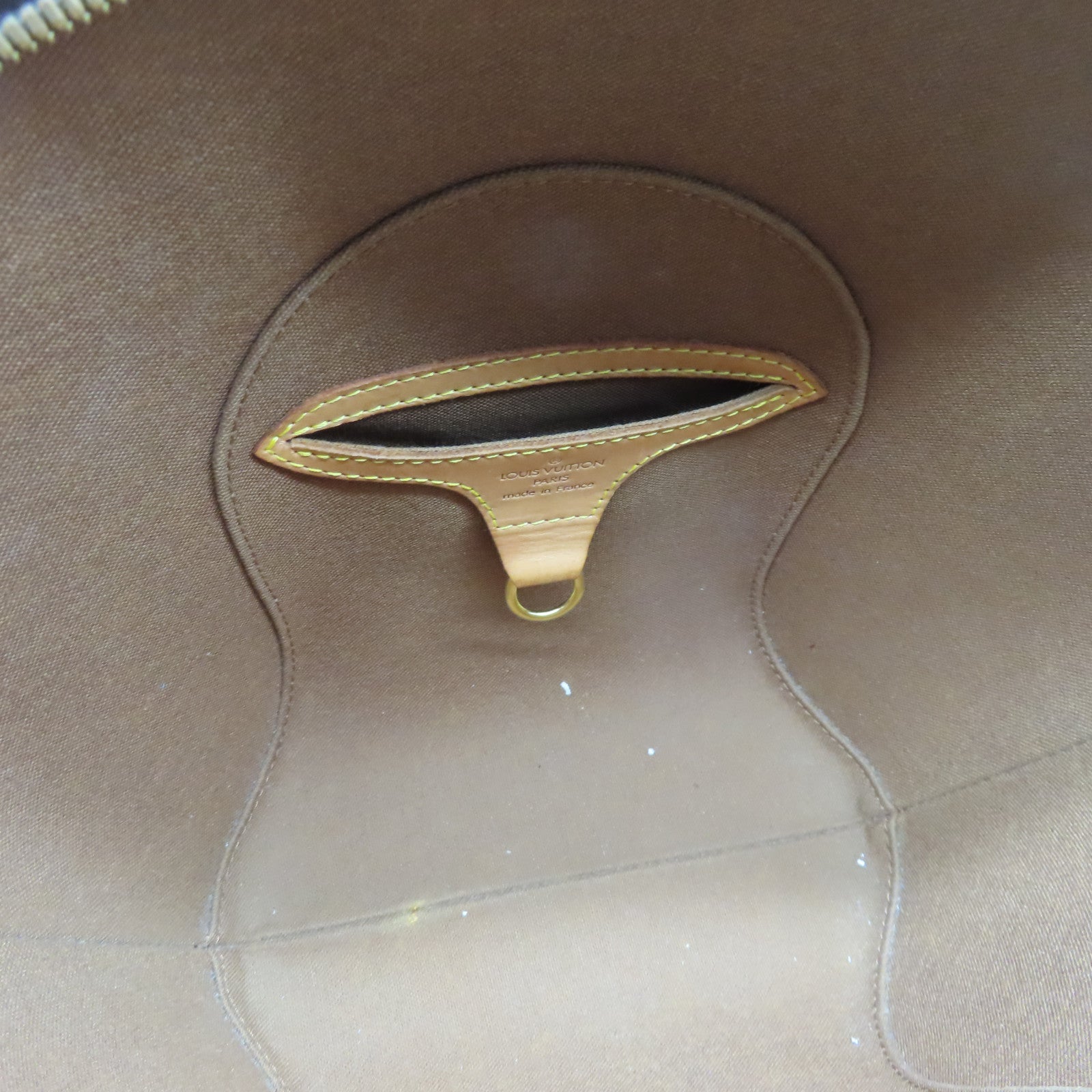 LOUIS VUITTON Monogram Elipse PM金扣手挽袋棕色
