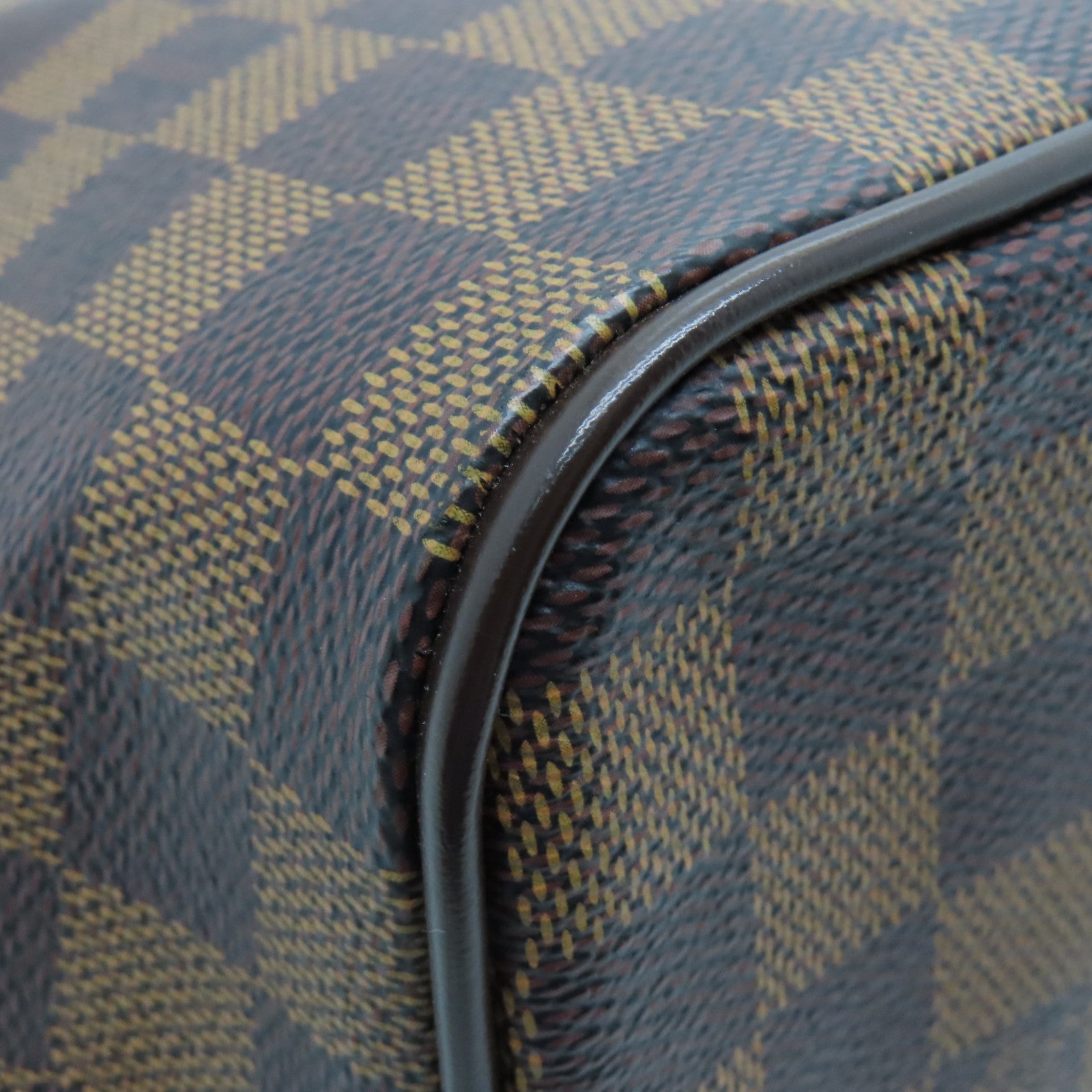 LOUIS VUITTON Damier Weekender PM金扣手挽袋啡色