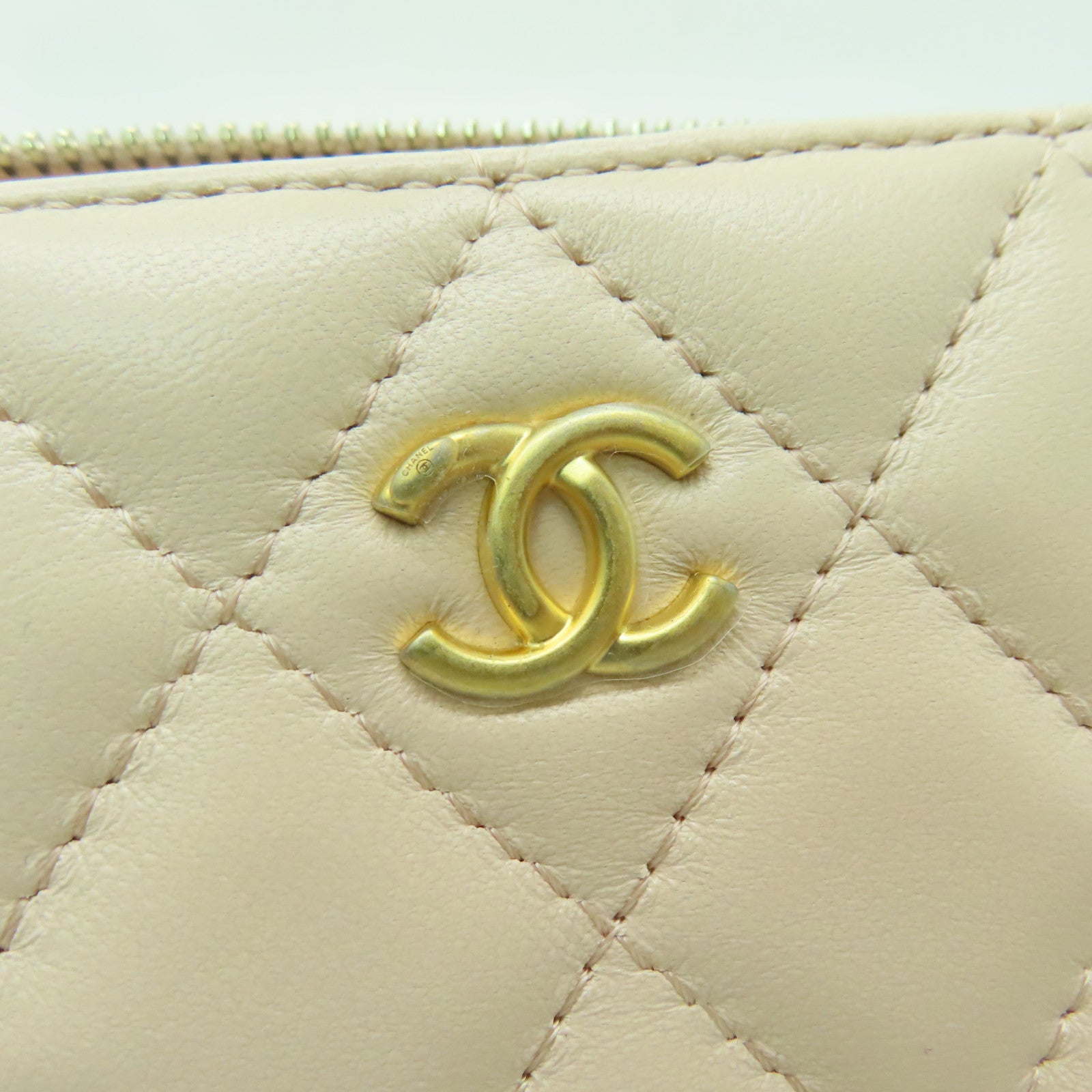 CHANEL 菱格牛皮皮革Shoulder Bag金扣鏈帶肩背袋粉紅色