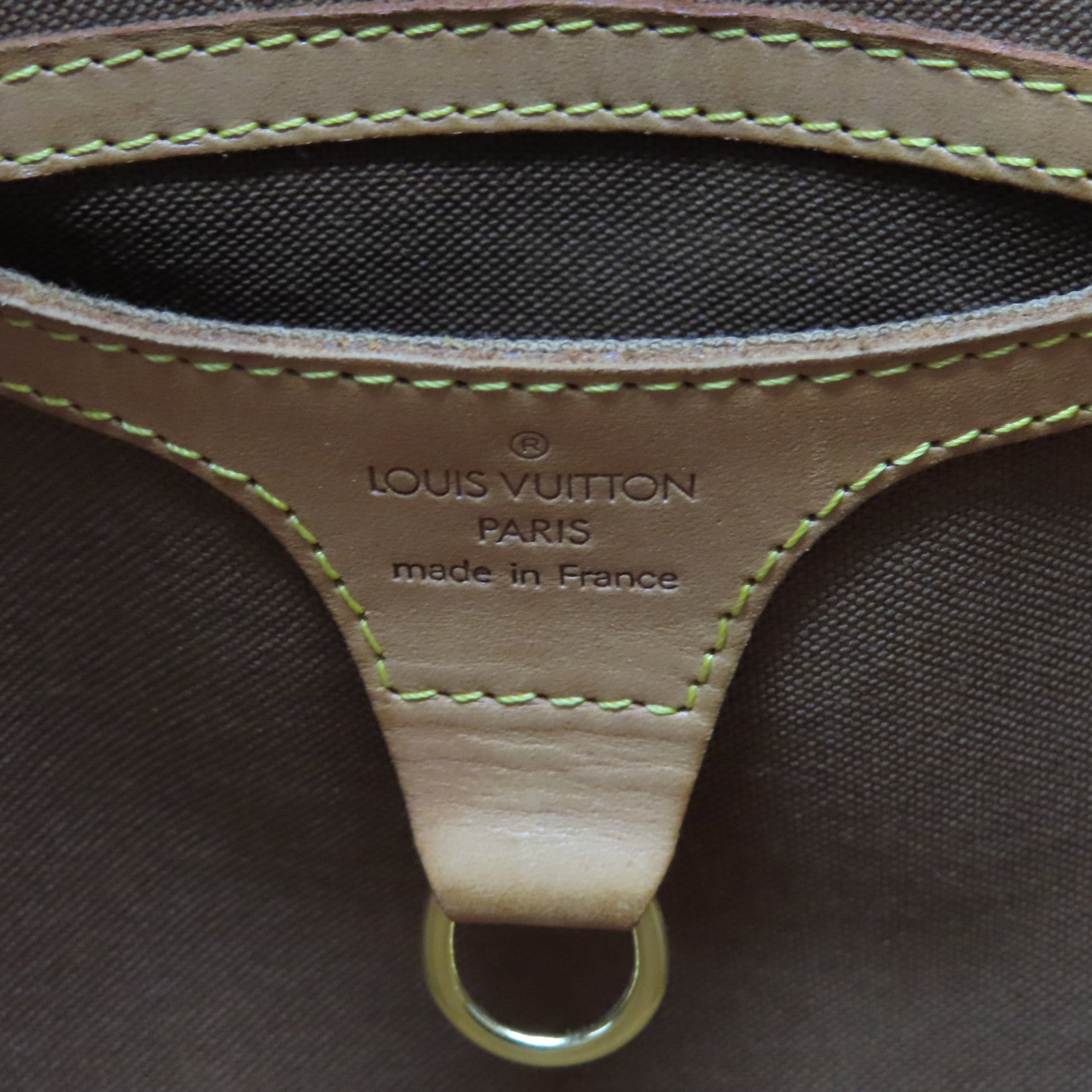 LOUIS VUITTON Monogram Elipse PM金扣手挽袋棕色