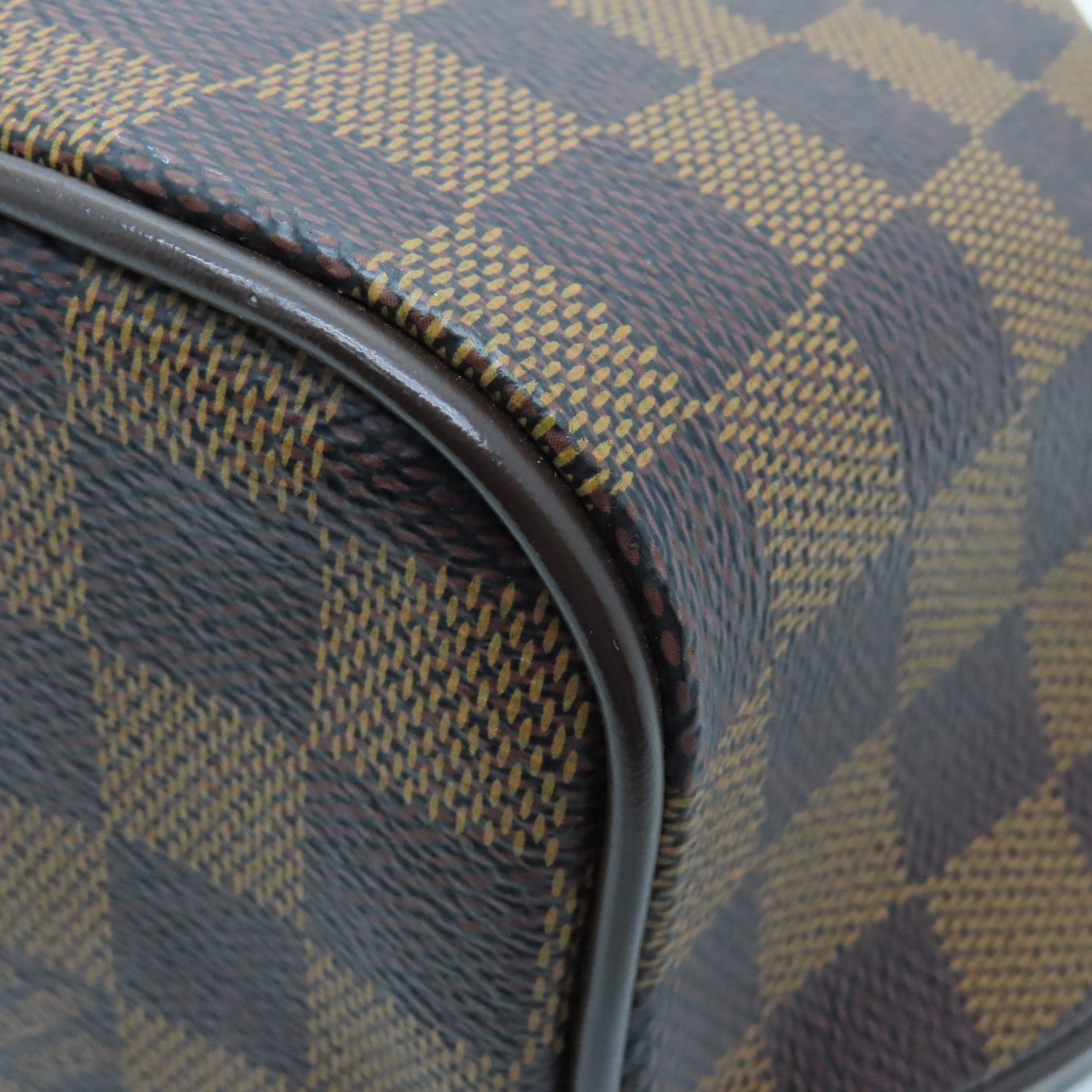 LOUIS VUITTON Damier Weekender PM金扣手挽袋啡色