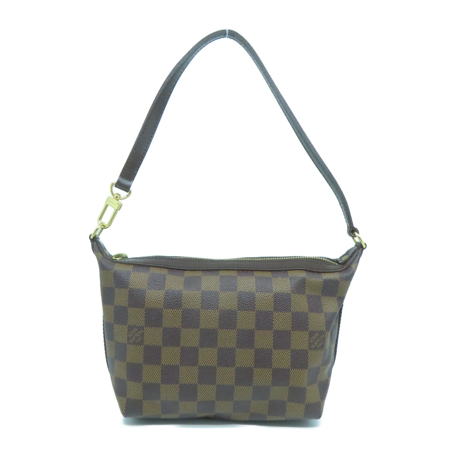 LOUIS VUITTON Damier Illovo PM金扣肩背袋啡色