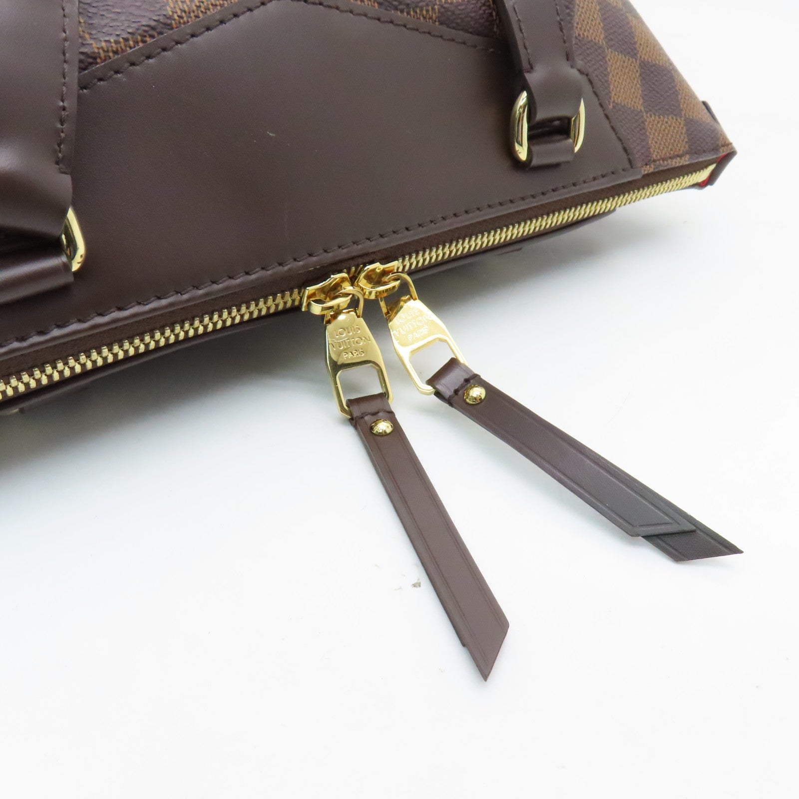 LOUIS VUITTON Damier Weekender PM金扣手挽袋啡色
