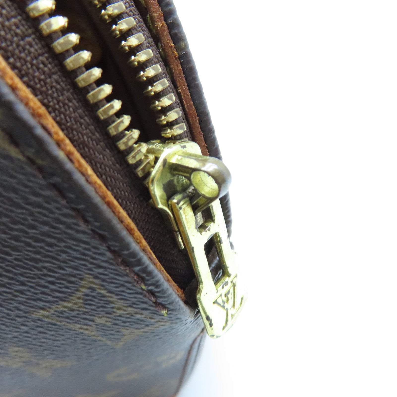 LOUIS VUITTON Monogram Elipse PM金扣手挽袋棕色