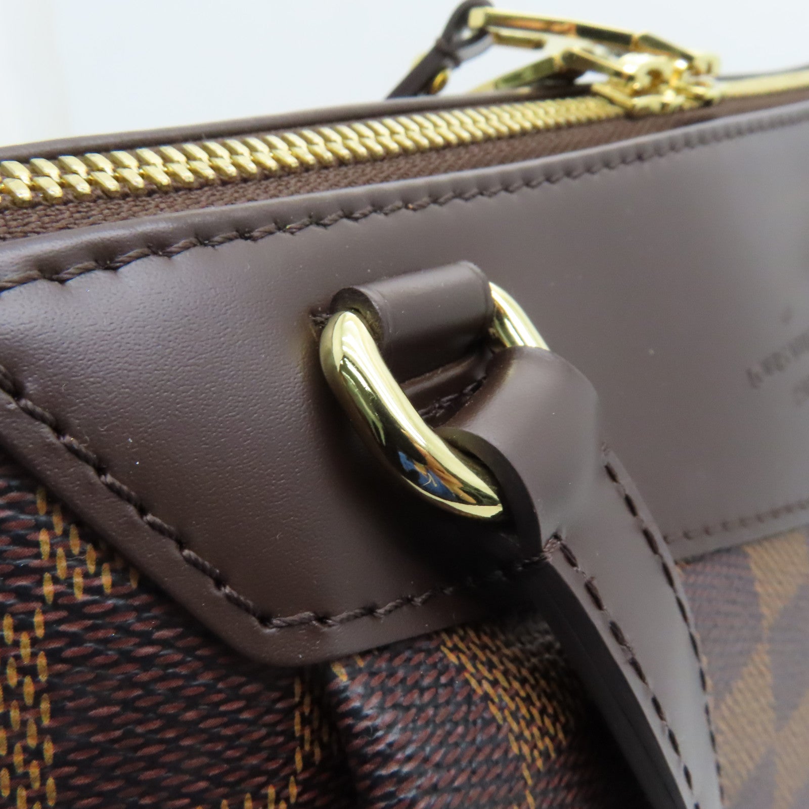 LOUIS VUITTON Damier Weekender PM金扣手挽袋啡色