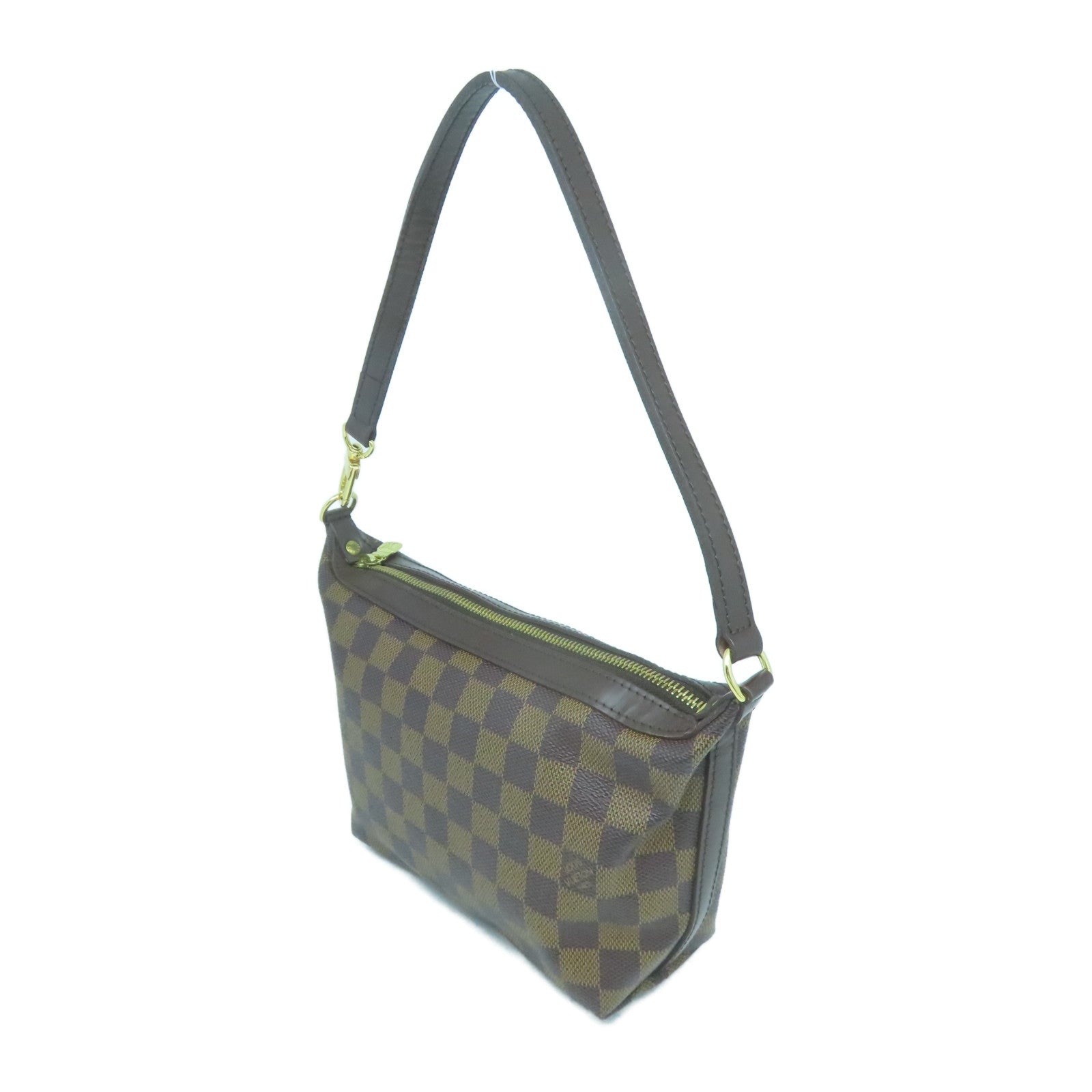 LOUIS VUITTON Damier Illovo PM金扣肩背袋啡色