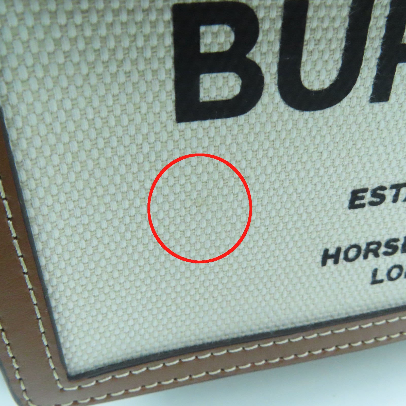 BURBERRY 牛皮皮革/帆布Medium Pocket Bag金扣手挽肩背兩用袋啡色米色