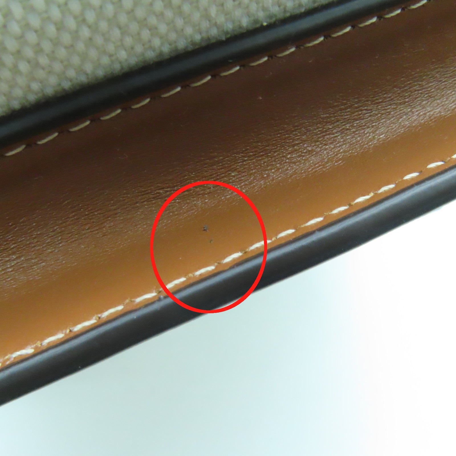 BURBERRY 牛皮皮革/帆布Medium Pocket Bag金扣手挽肩背兩用袋啡色米色