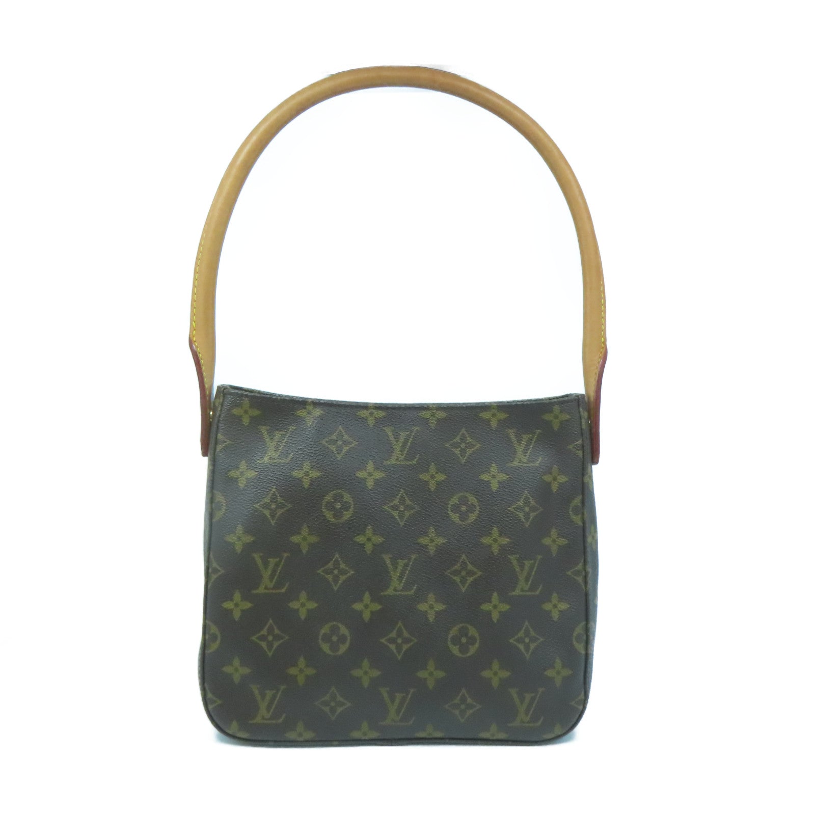 LOUIS VUITTON Monogram Looping MM金扣肩背袋啡色