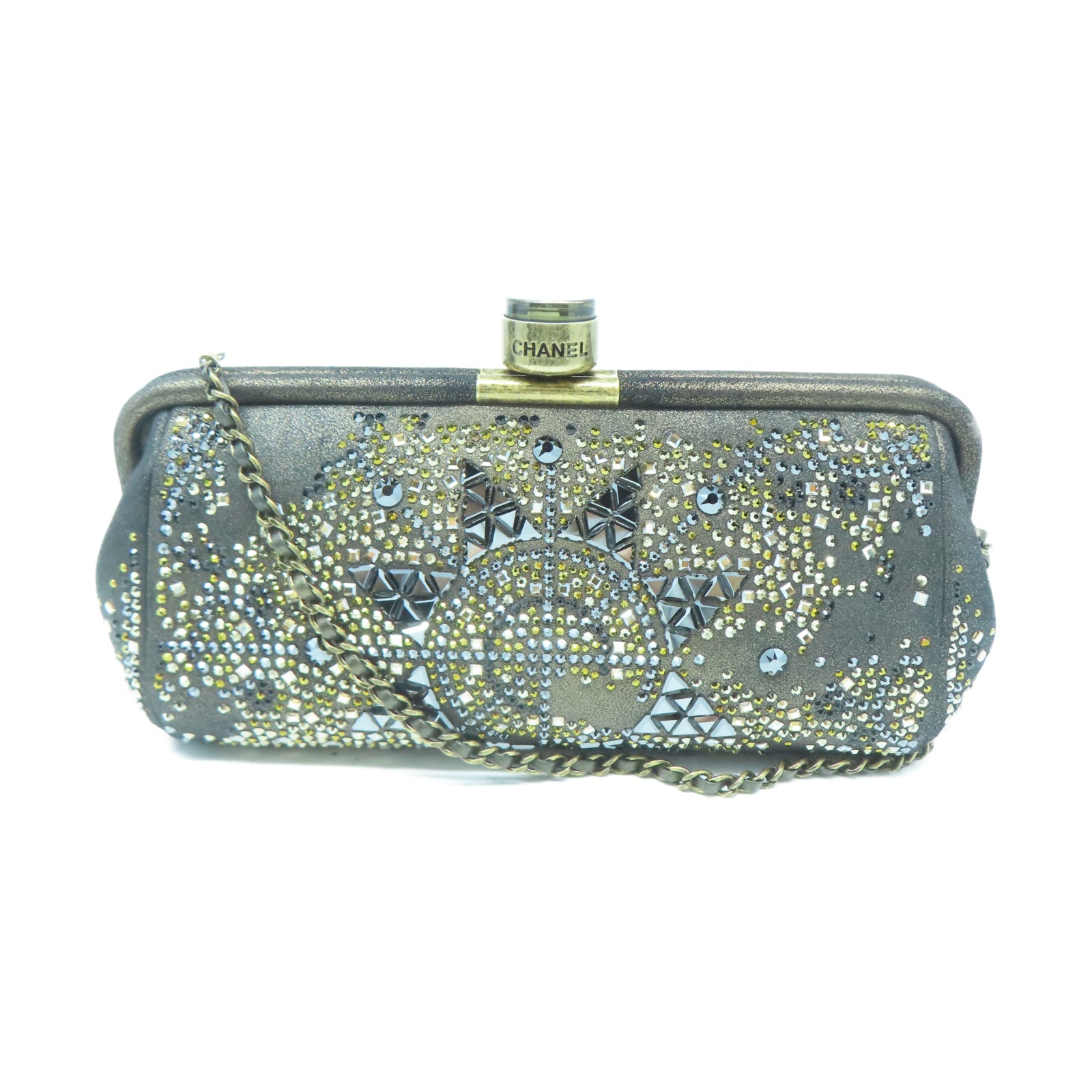 CHANEL 【激減優惠】Clutch with Chain金扣鏈帶肩背袋黑色