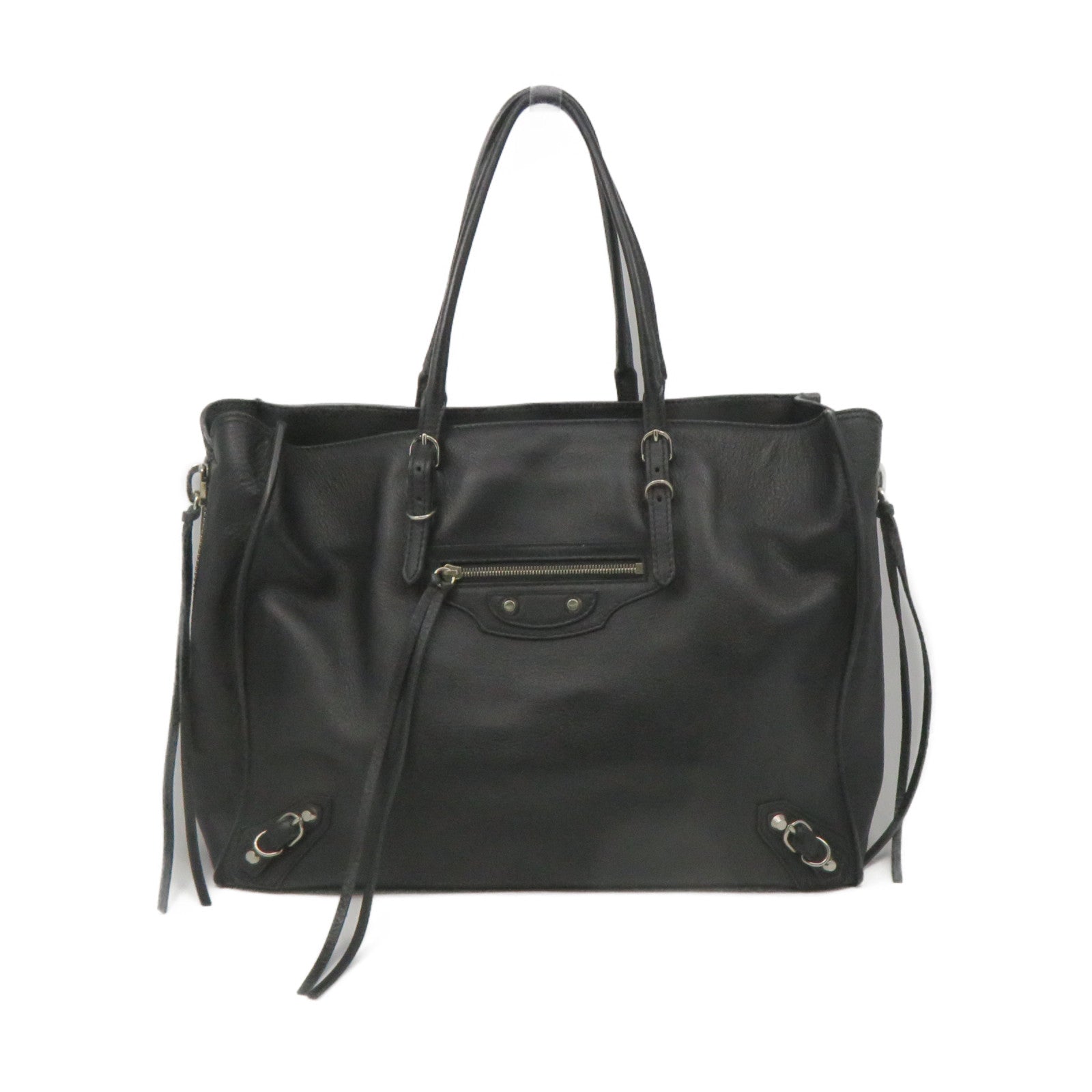 BALENCIAGA 【激減優惠】牛皮皮革Papier B4 Zip Shoulder Bag肩背袋黑色