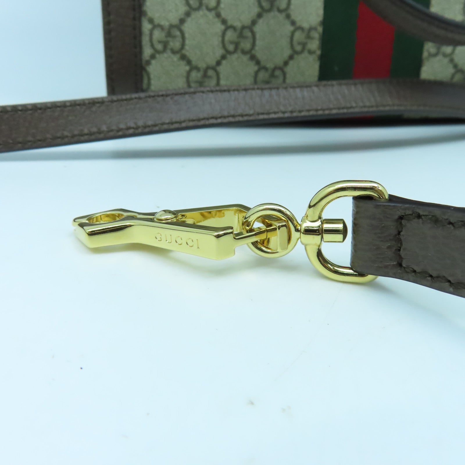 GUCCI 塗層帆布Ophidia Small Tote金扣手挽肩背兩用袋啡色